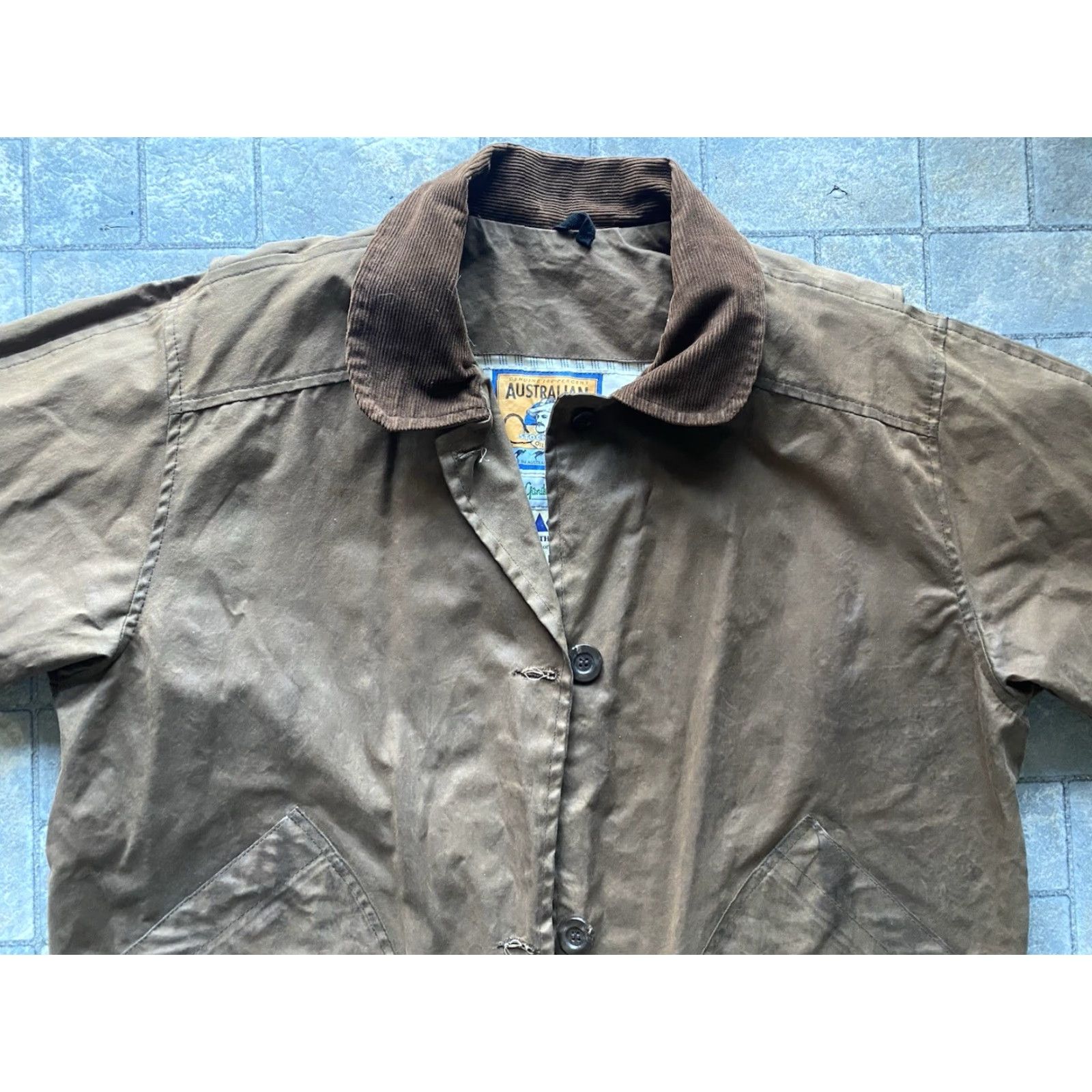 Vintage Gander Mountain Australian Stockmans Oilskins Feathertop Jacket Mens Large Brown Coat Size US L / EU 52-54 / 3 - 4 Thumbnail