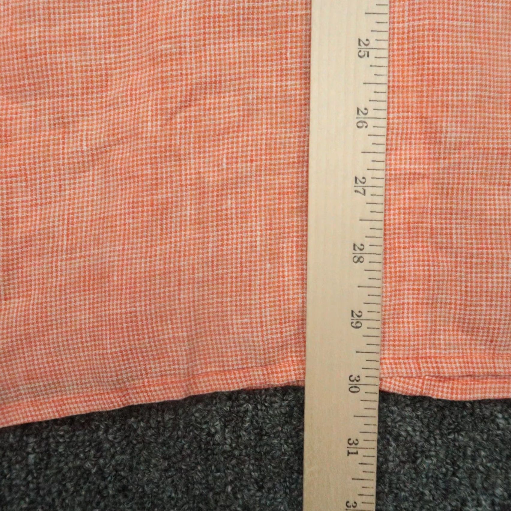 Mr Turk MR TURK Shirt Mens L Coral Orange 100% Linen Long Sleeve Button-Up Shirt Size US L / EU 52-54 / 3 - 7 Thumbnail