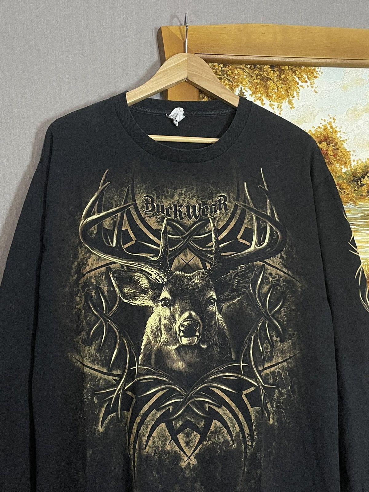 Band Tees Rare Vintage Buck Wear Realtree Tribal Logo Long Sleeve Y2K Size US L / EU 52-54 / 3 - 3 Thumbnail