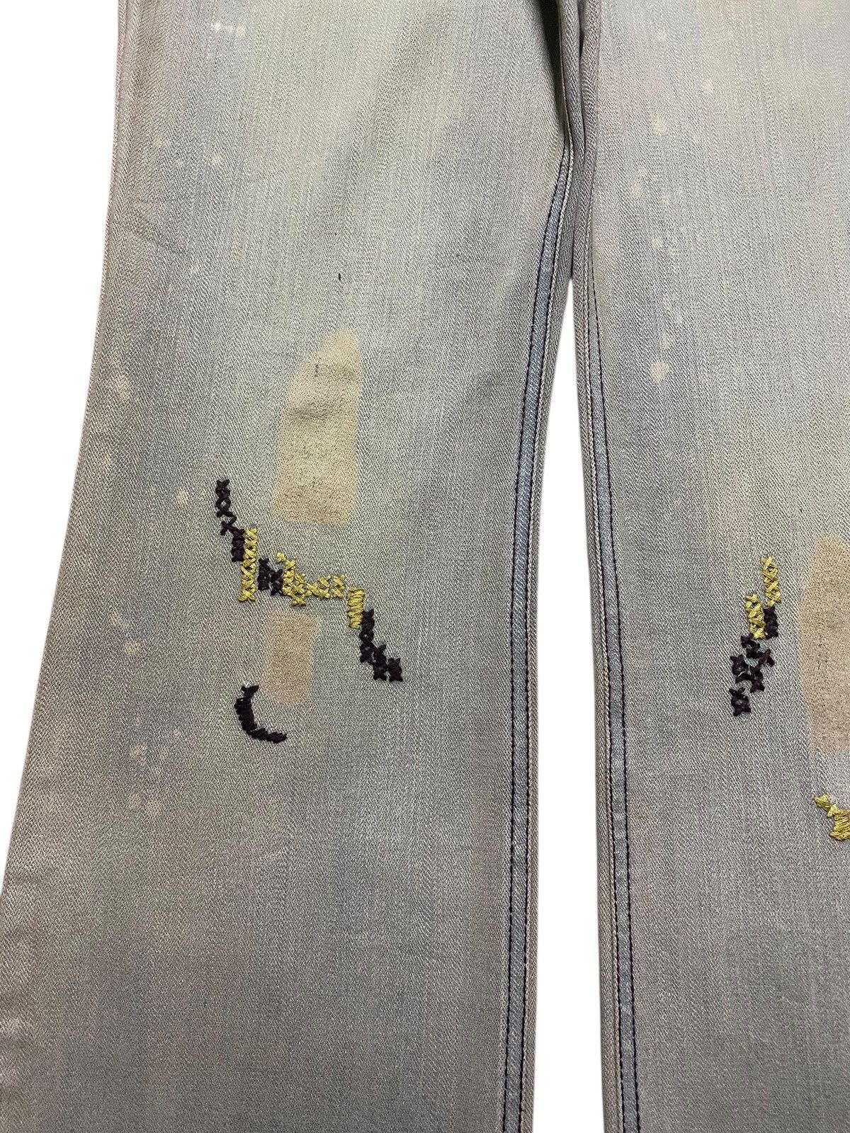 Japan Blue Vintage Max Blue Nice Wash Custom Embroidery Flare Jeans Size US 28 / EU 44 - 7 Thumbnail