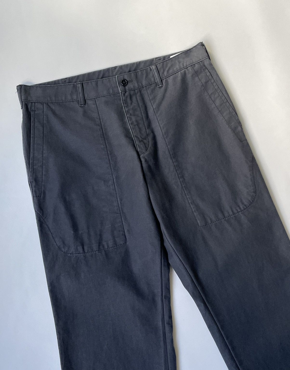 Comme des Garcons Homme A/W 09 Washed Gray Cotton Cargo Trousers Size US 32 / EU 48 - 7 Thumbnail