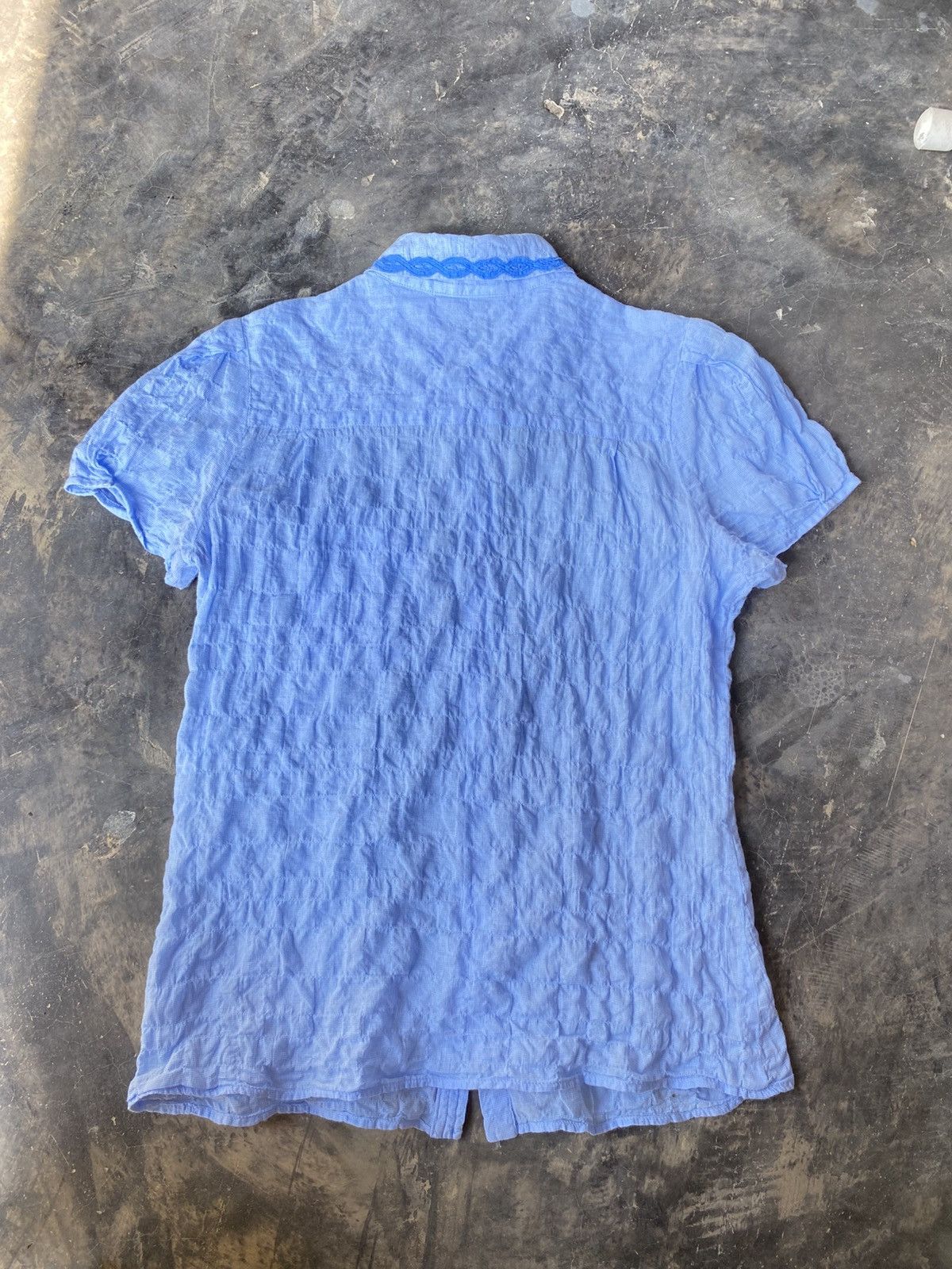 Ne-Net Né-net Sky Blue Lace-Trimmed Blouse Size S / US 4 / IT 40 - 7 Thumbnail