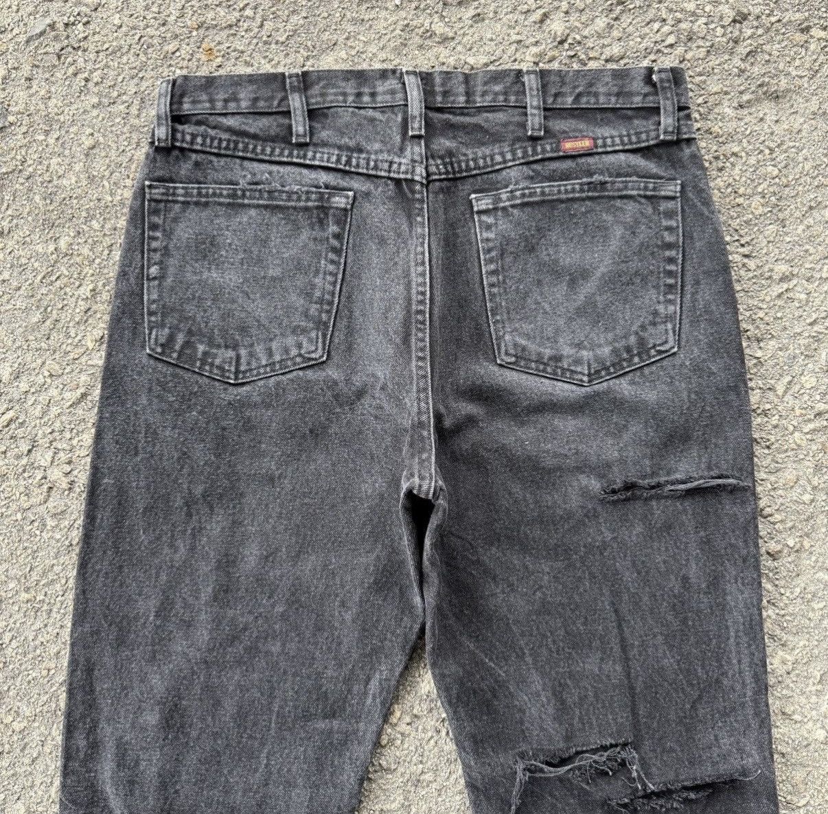 Rustler VINTAGE RUSTLER BLACK JEAN RIPPEP DENIM PANTS Size US 36 / EU 52 - 11 Thumbnail
