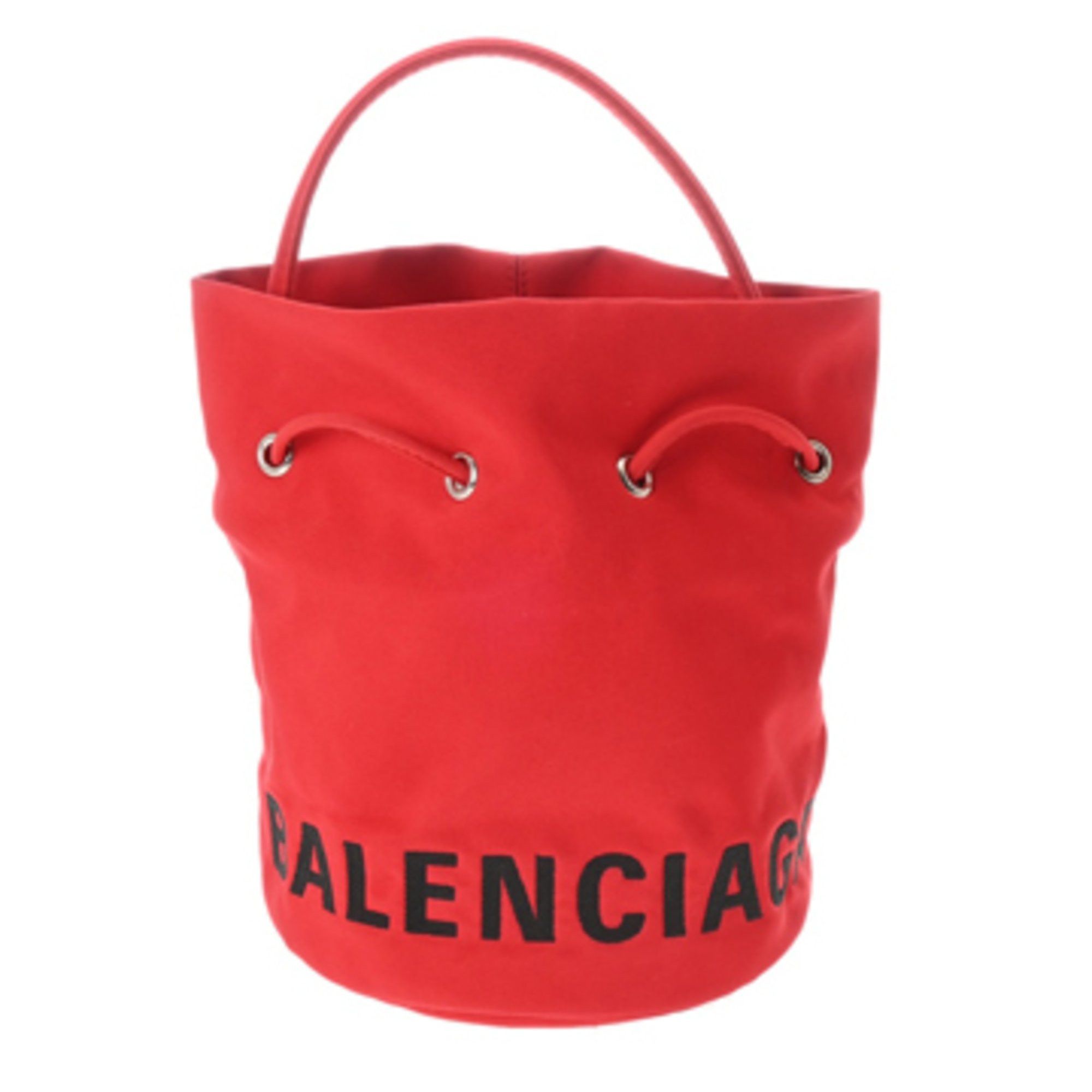 BALENCIAGA Wheel XS Drawstring Bucket Bag Red 619458