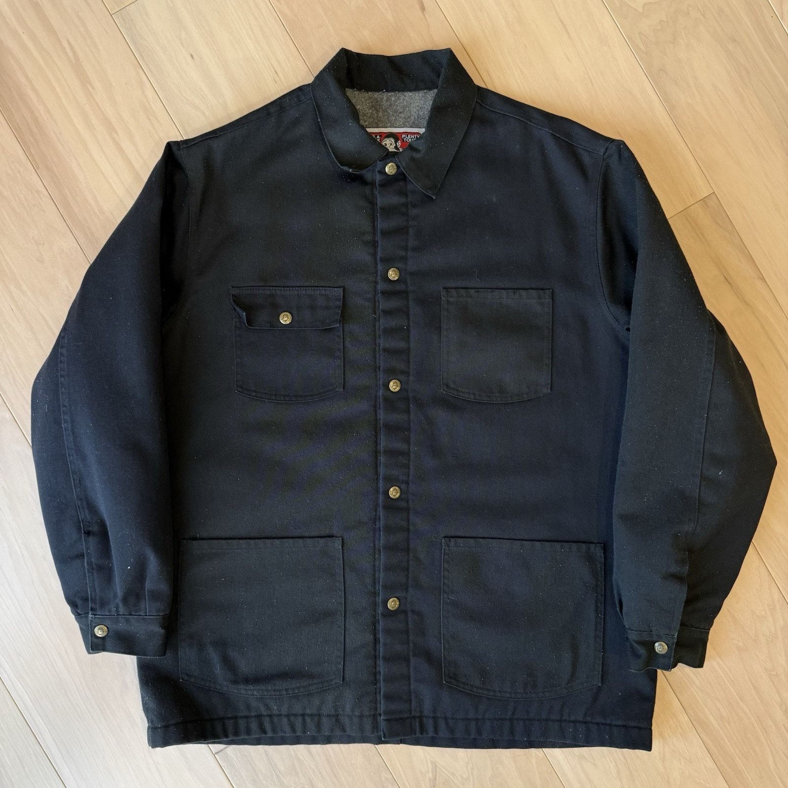 Ben Davis × Vintage Vintage Ben Davis Chore Coat XL Black Lined Outerwear Barn Size US XL / EU 56 / 4 - 2 Thumbnail