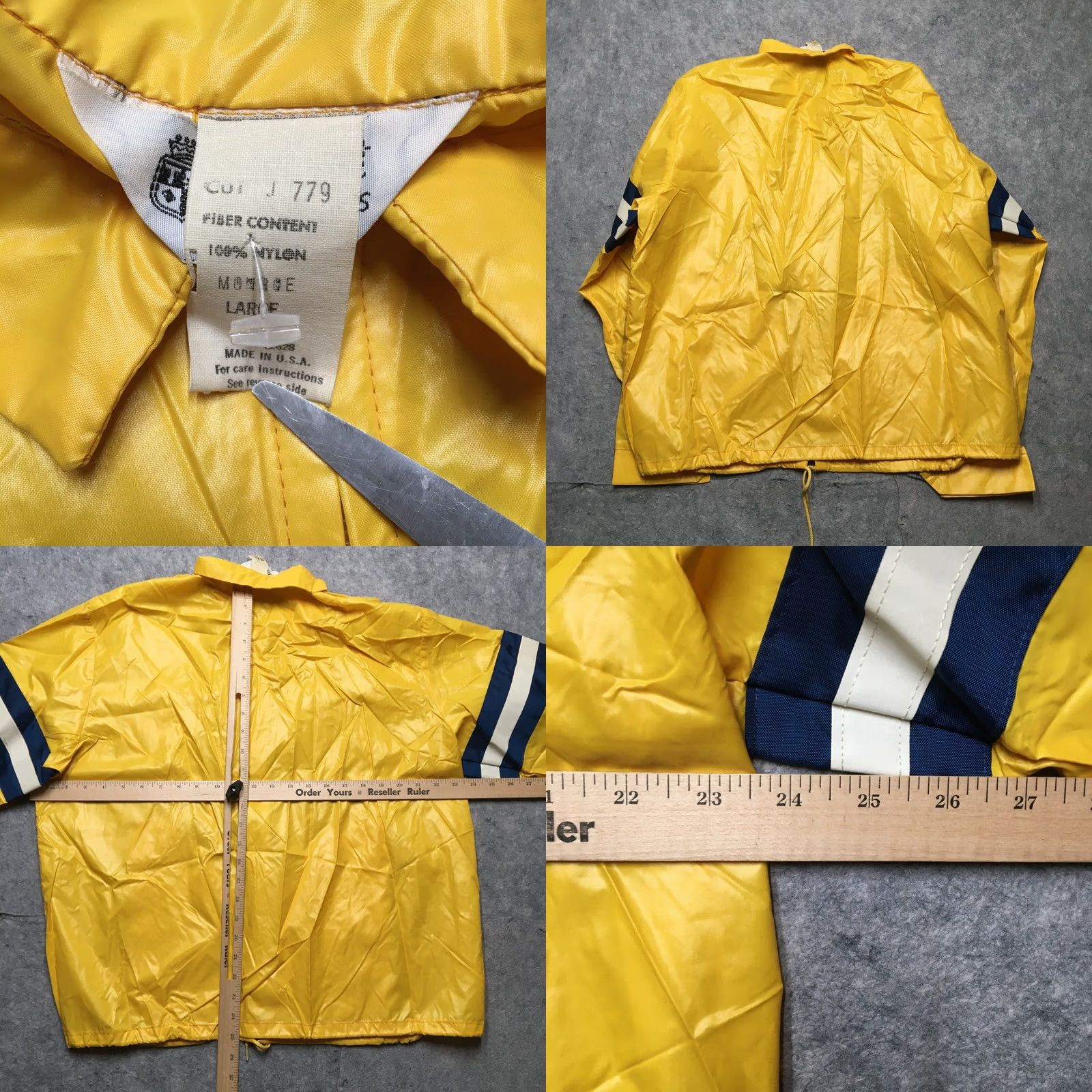 Vintage Vintage Swingster Monroe Racing Jacket Mens L Yellow 60s Windbreaker Flag Nylon Zip Full Zip Lightweight Pockets 80s Cars Retro Mens Size US L / EU 52-54 / 3 - 8 Thumbnail