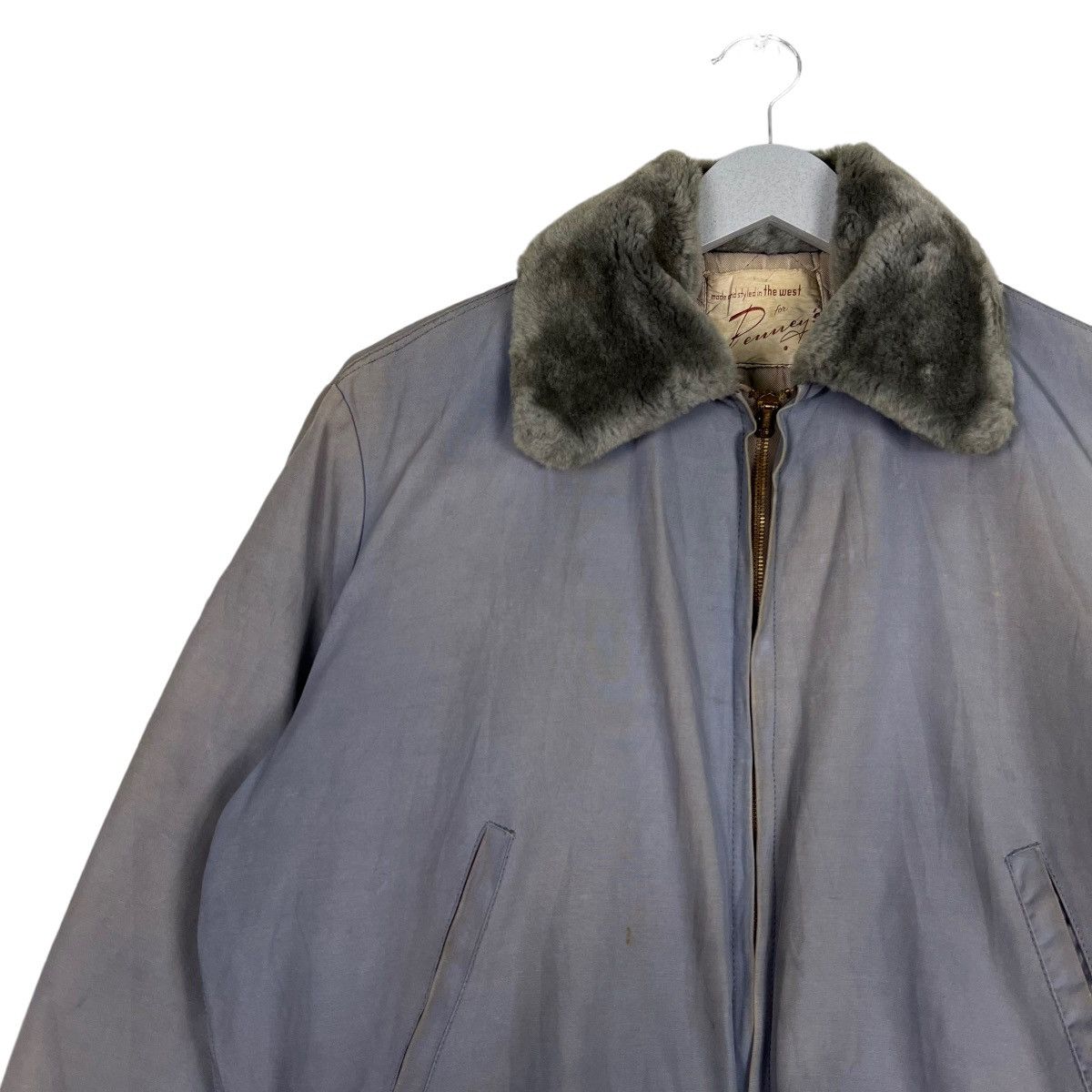 JCPenney 🔥 50s VINTAGE PENNEYS BOMBER JACKET CROWN ZIPPER Size US S / EU 44-46 / 1 - 7 Thumbnail