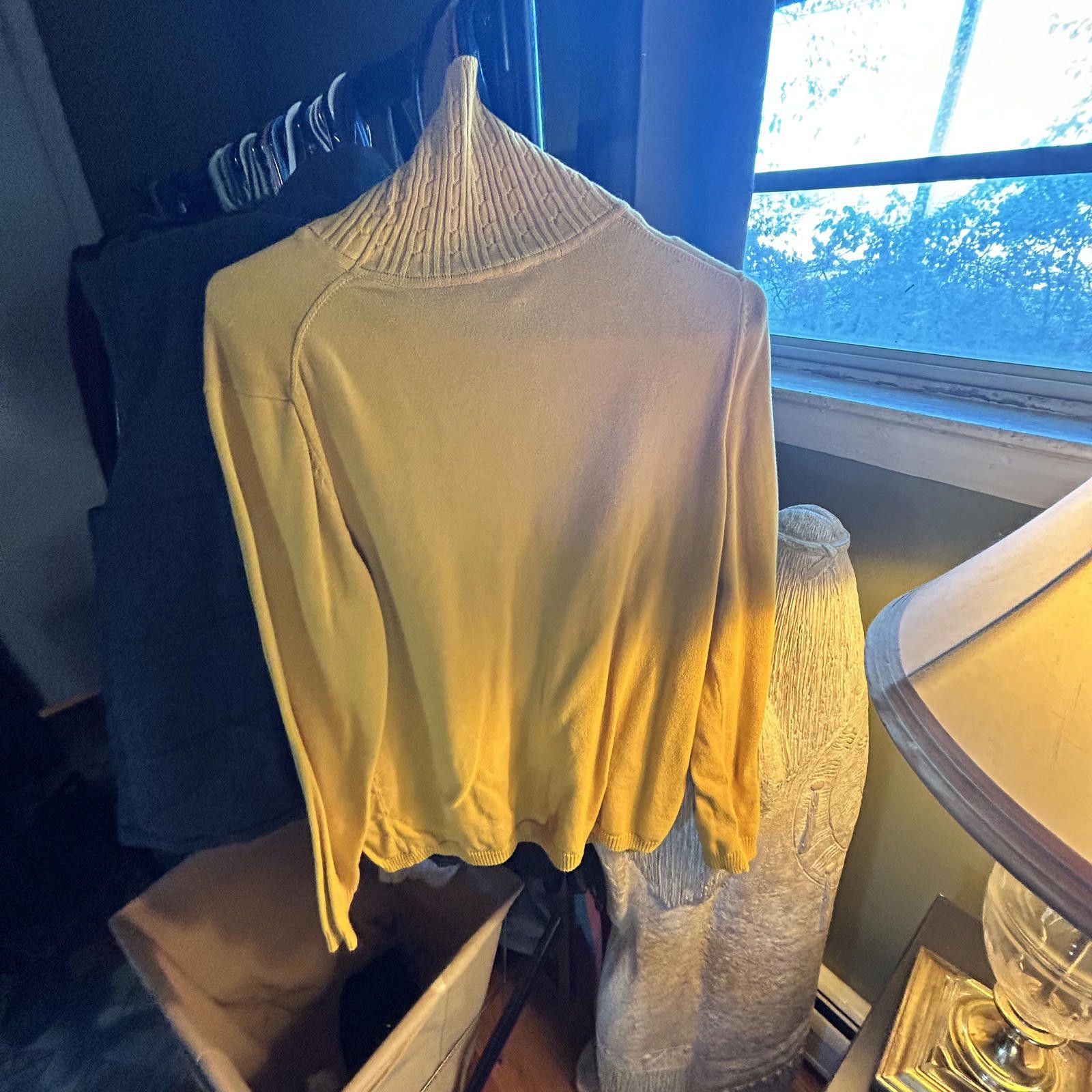 Other Sunny Yellow Talbots Turtleneck Sweater - Size Large Size L / US 10 / IT 46 - 2 Thumbnail