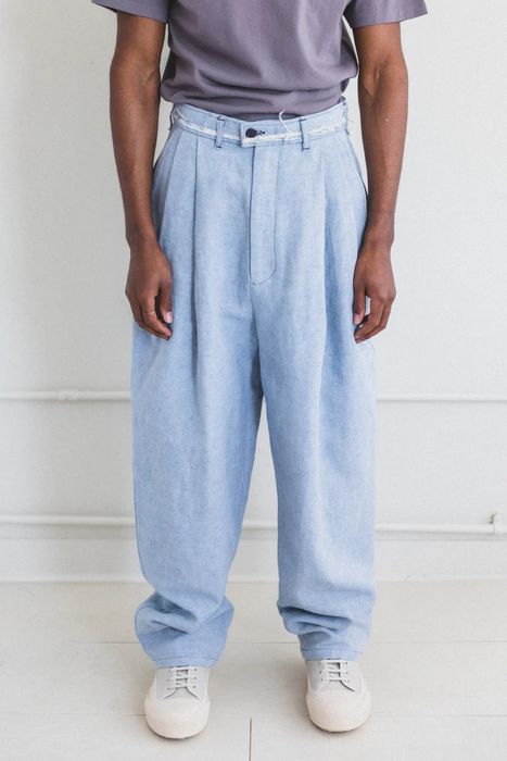 Camiel Fortgens Suit Pants Fancy Denim Light Blue | Grailed