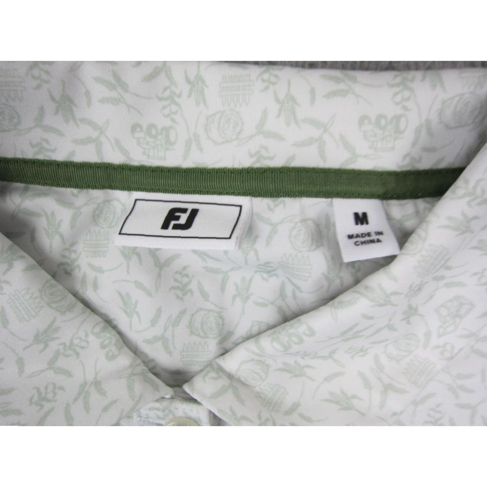 Footjoy FootJoy Polo Shirt Womens M White Green 90s Classic Casual Short Sleeve Polo Shirt Size M / US 6-8 / IT 42-44 - 4 Thumbnail