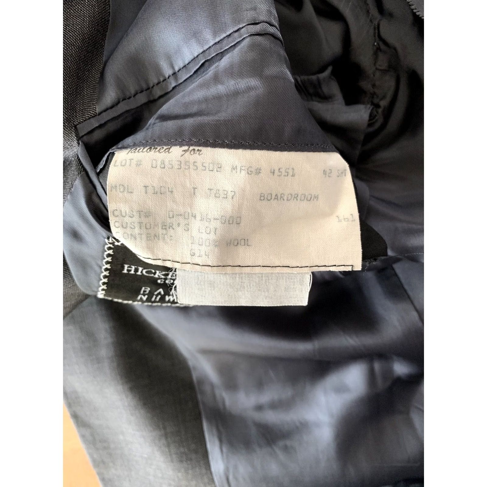 Vintage Hickey Freeman Mens Gray Blazer Sport Jacket 42S Single Vent Textured Boardroom Size 42R - 4 Thumbnail