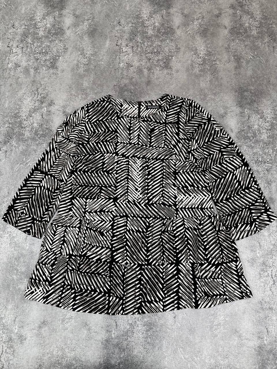 Marimekko Marimekko Women Abstract Pattern Blouse Black White Size S Size S / US 4 / IT 40 - 1 Thumbnail