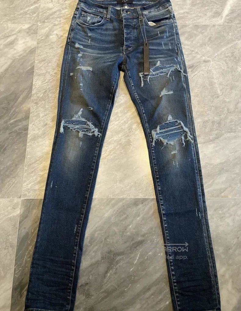 Amiri Amiri Classic Art Blue Patch Denim Jeans, Size 32 Size US 32 / EU 48 - 1 Thumbnail