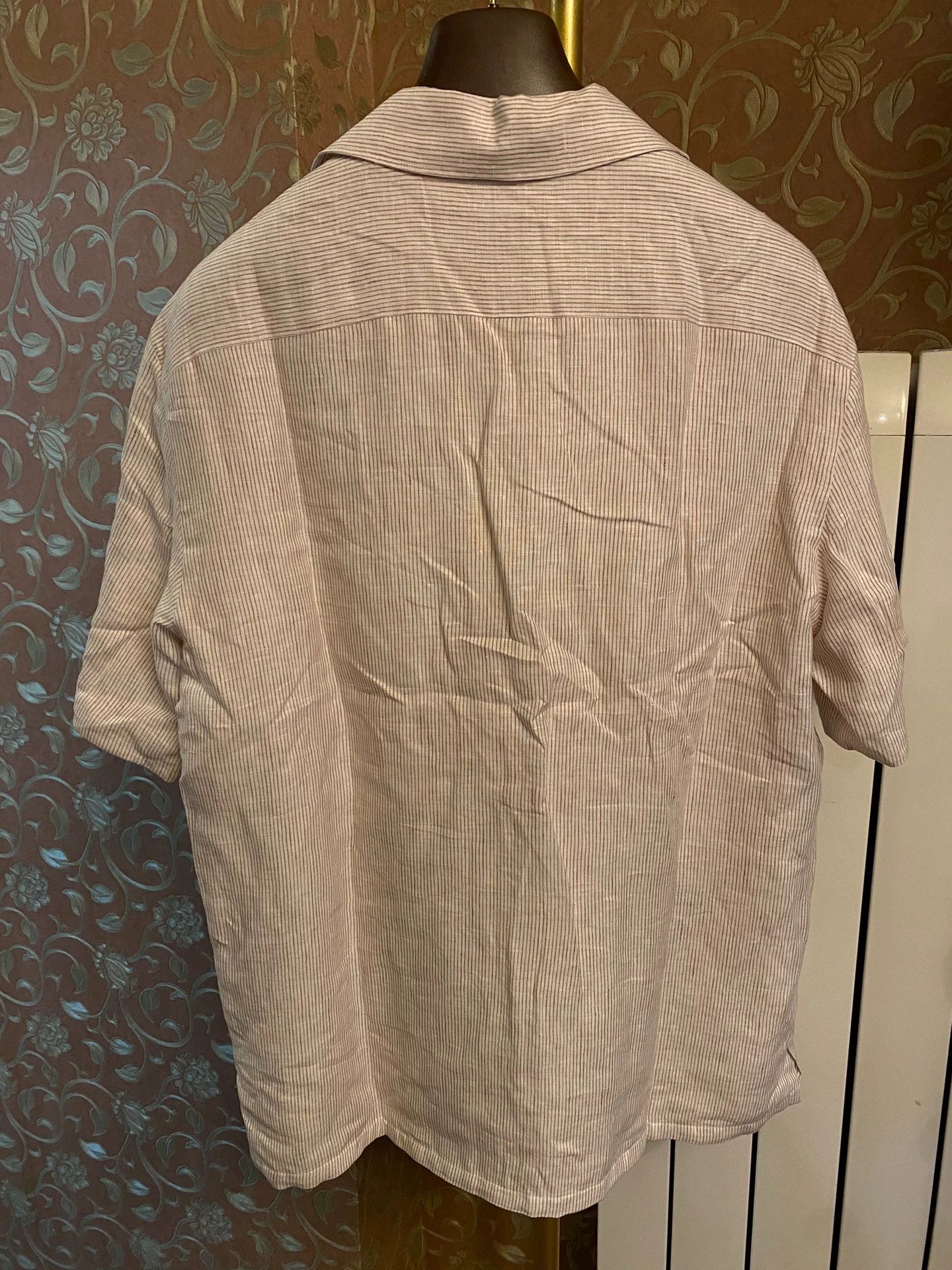 Ermenegildo Zegna ZEGNA Cuban Collar OASI LINO Linen SS Shirt Swiss Size US M / EU 48-50 / 2 - 4 Thumbnail
