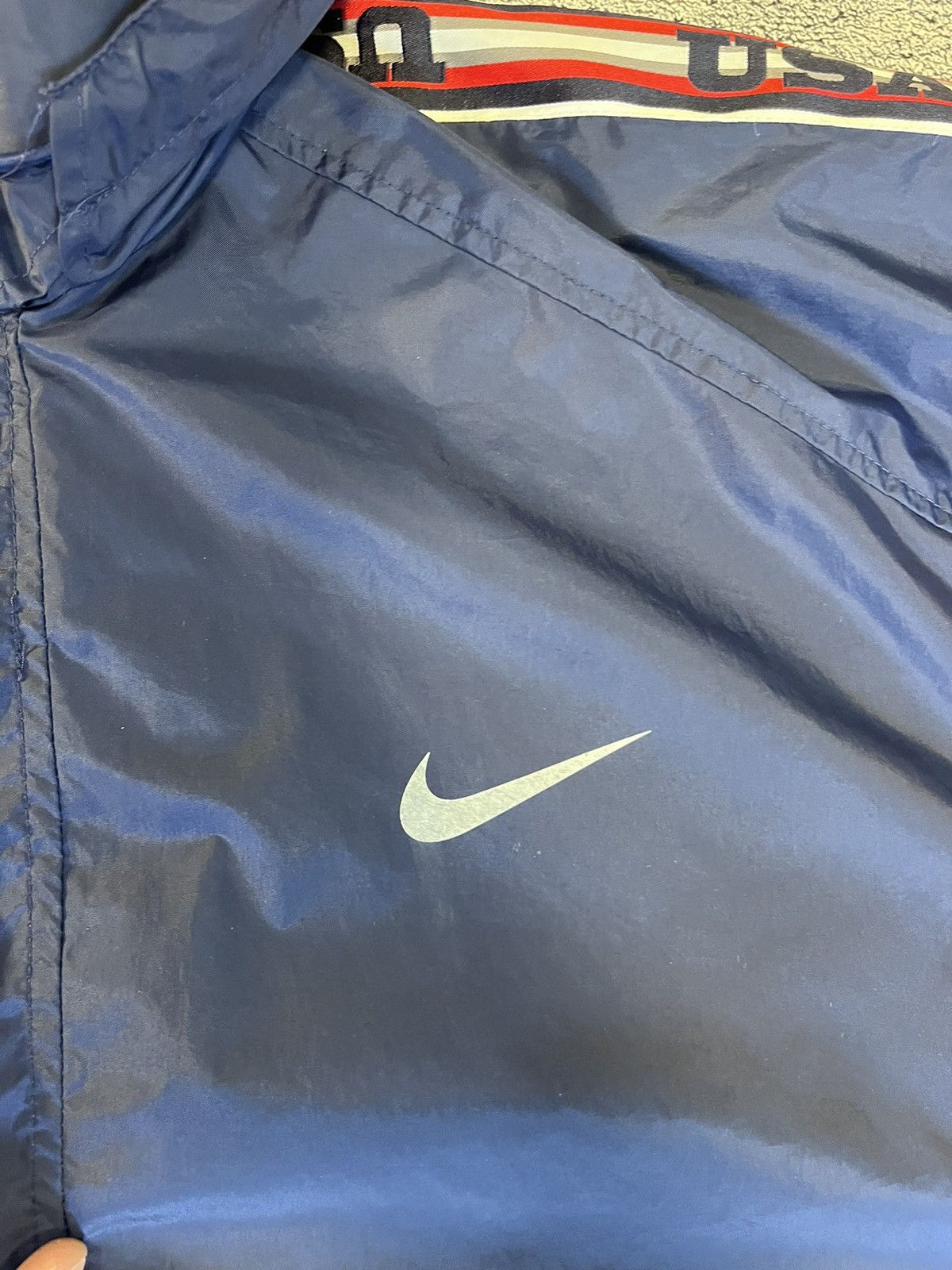 Nike × Vintage Nike Men’s Jacket Windbreaker Vintage Nylon USA Logo Blue Size US XL / EU 56 / 4 - 15 Thumbnail