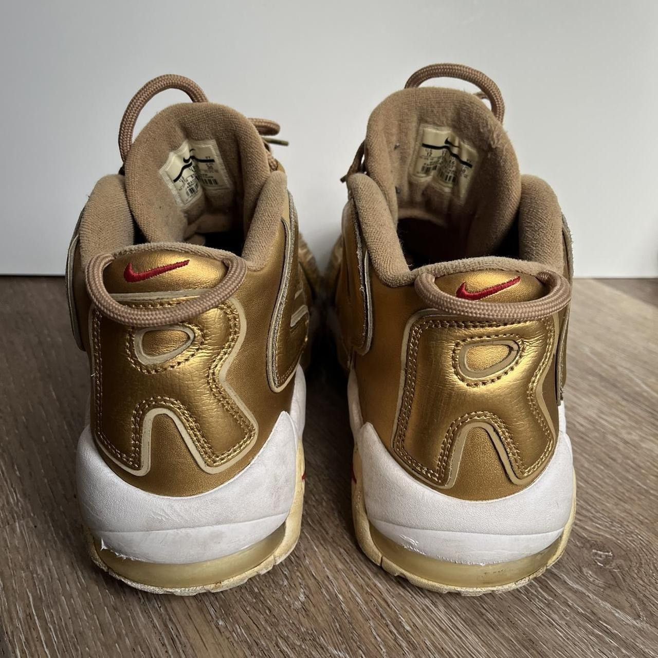 Nike × Supreme RARE gold supreme nike uptempo Size US 12 / EU 45 - 5 Thumbnail