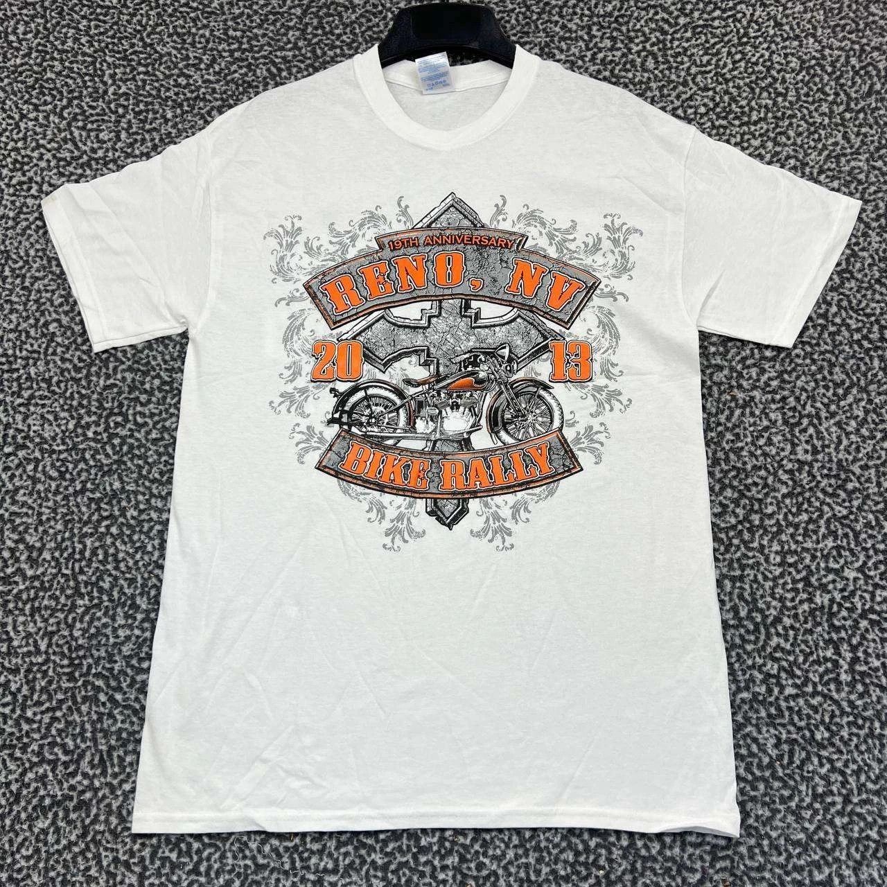 Gildan Vintage Reno Bike Rally Shirt Men L Short Sleeve Deadstock Size US L / EU 52-54 / 3 - 2 Thumbnail
