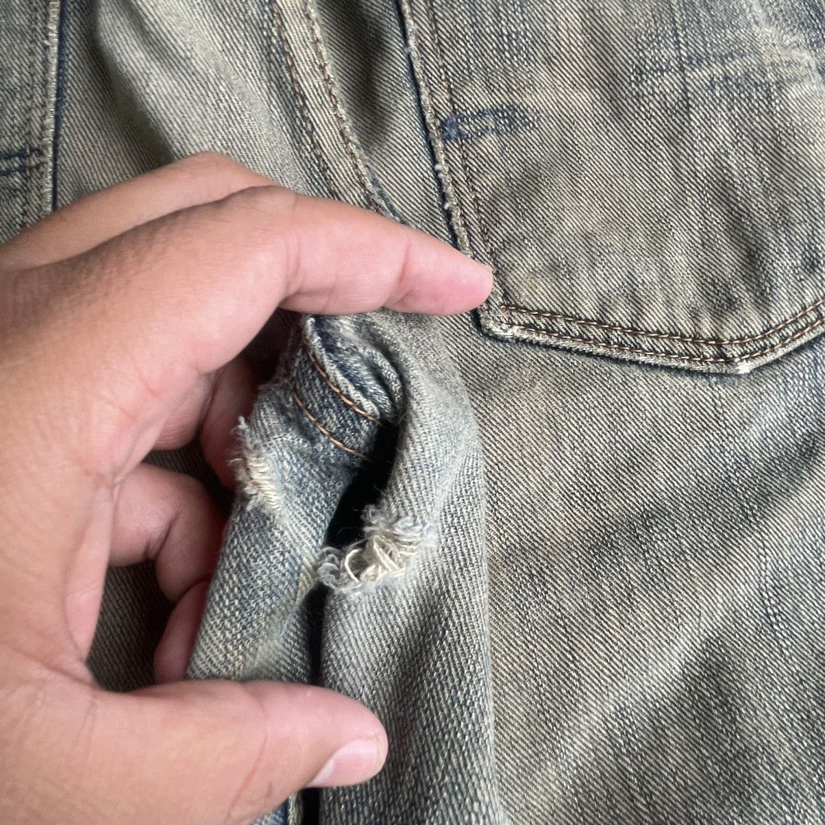 Wrangler 🔥Vintage 80s Wrangler Stoned Washed Ripped Denim Jeans Size US 32 / EU 48 - 11 Thumbnail
