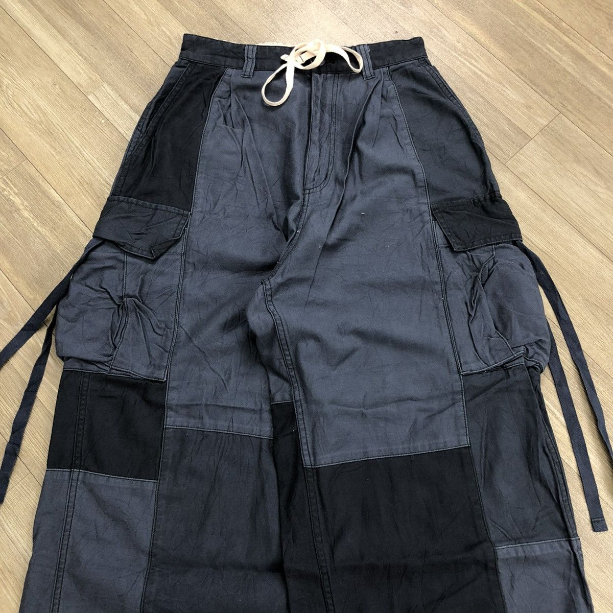 Japanese Brand 2000s Niko And Patchwork Lgb Goa Bondage Cargo Baggy Pants Size US 26 / EU 42 - 2 Thumbnail