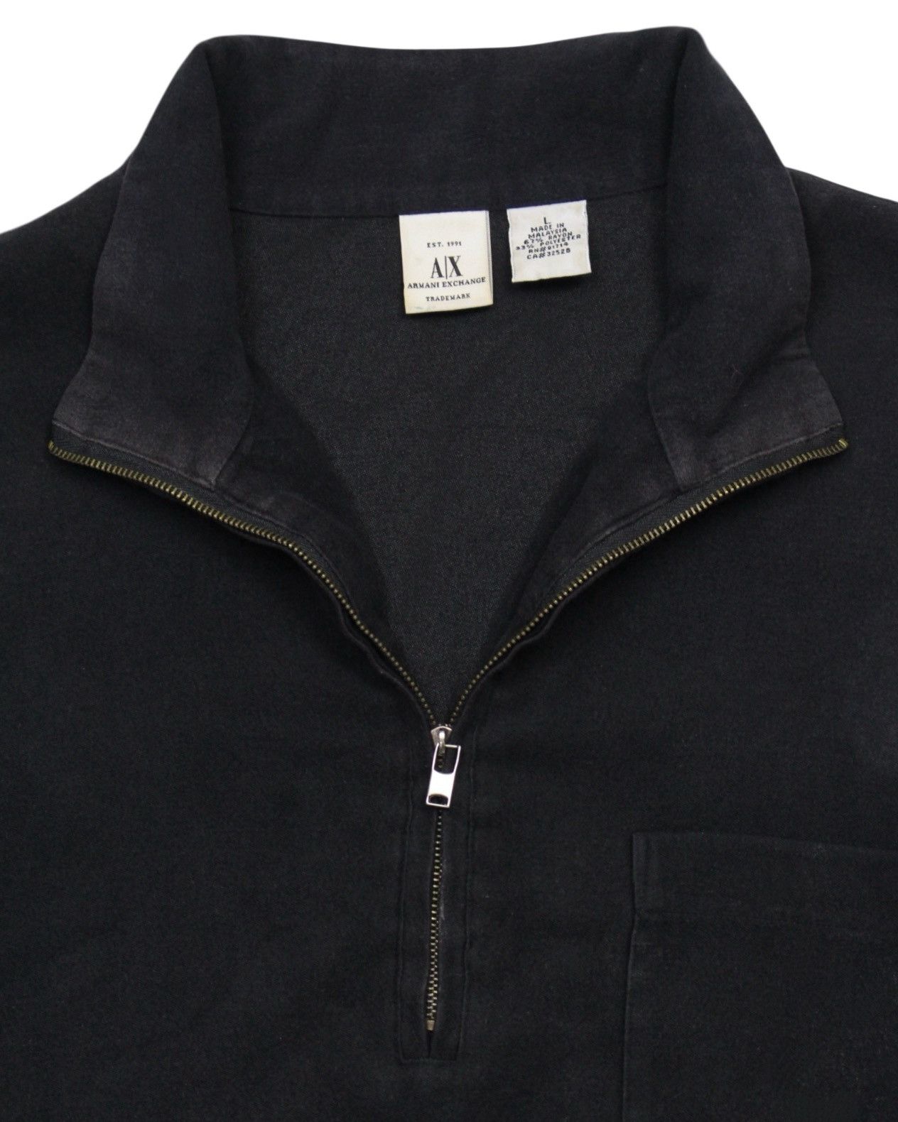 Armani 2000S ARMANI EXCHANGE HALF-ZIP LONG SLEEVE SHIRT Size US M / EU 48-50 / 2 - 2 Thumbnail