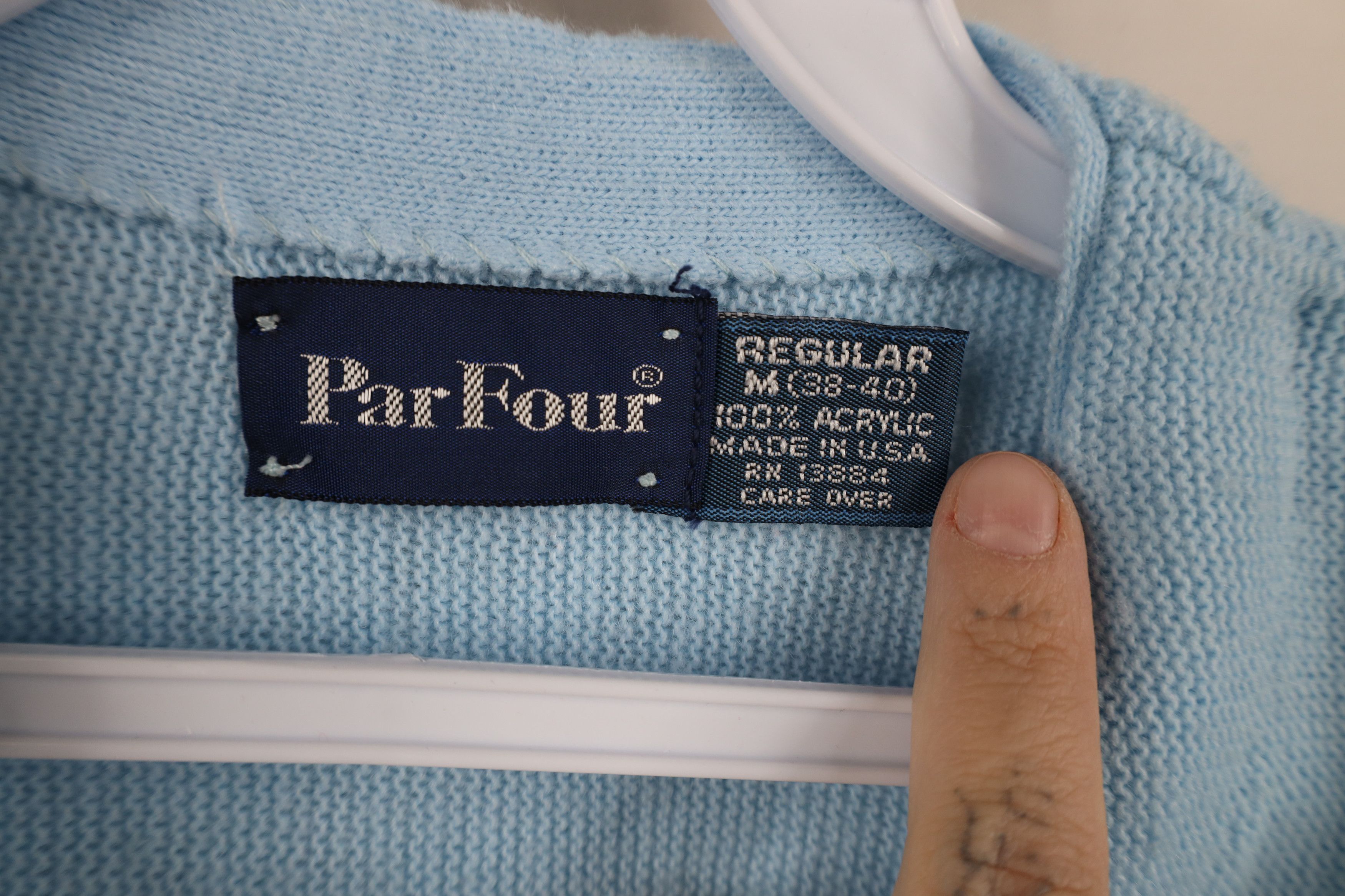 Vintage Vintage 70s Streetwear Cardigan Sweater Carolina Blue USA Size US M / EU 48-50 / 2 - 9 Thumbnail