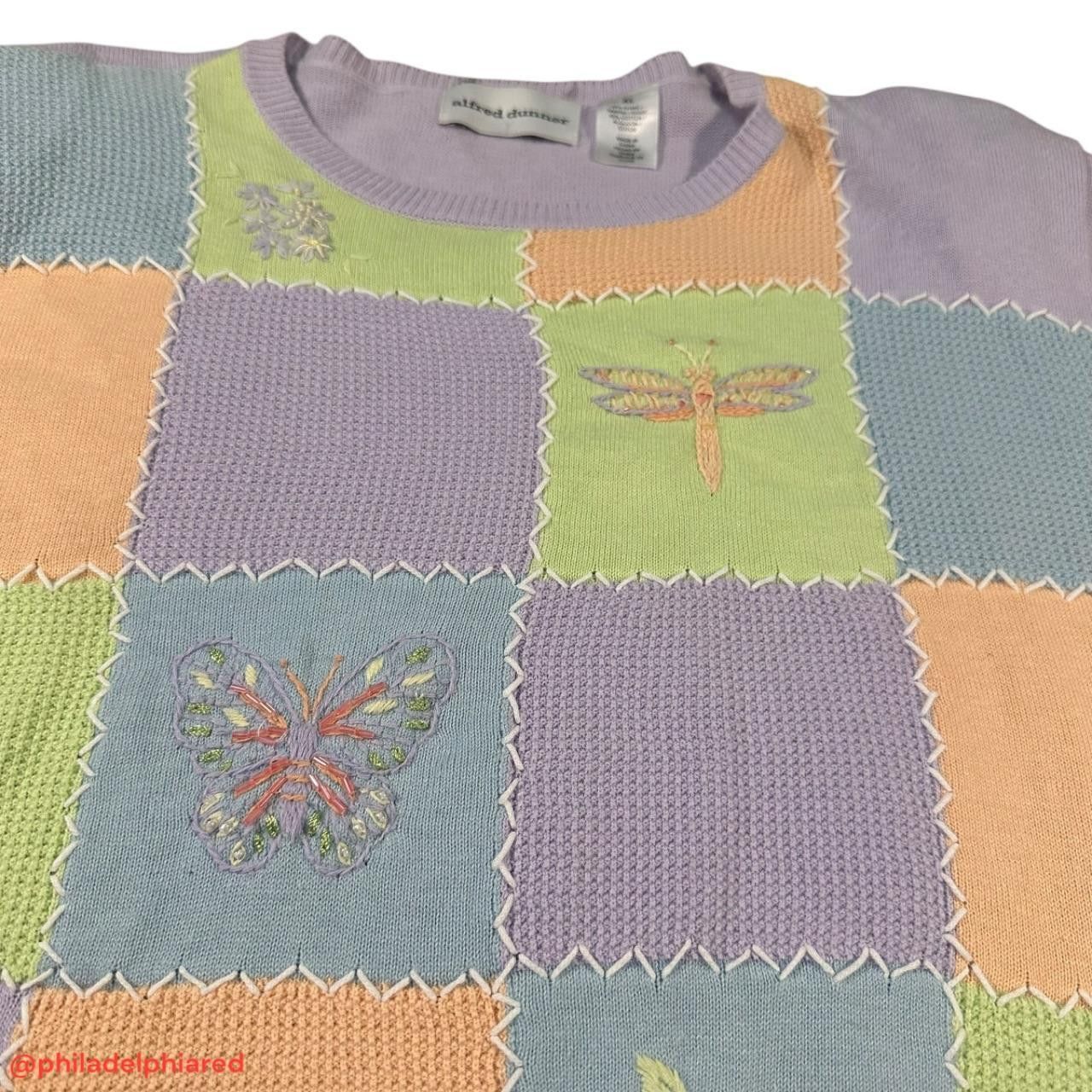 Designer Vintage 1990s Alred Dunner Knitted sweater shirt womens XL Size XXL / US 16-18 / IT 52-54 - 4 Thumbnail