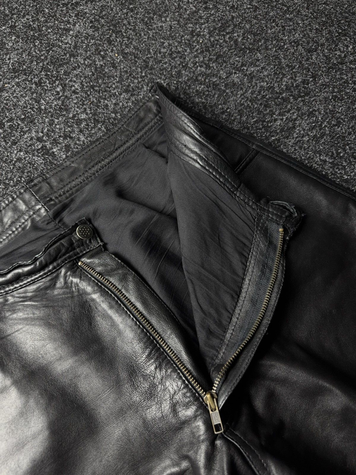 Leather Y2K Vintage Leather Pants Opium Style Alt Biker USA Rare Size US 34 / EU 50 - 8 Thumbnail
