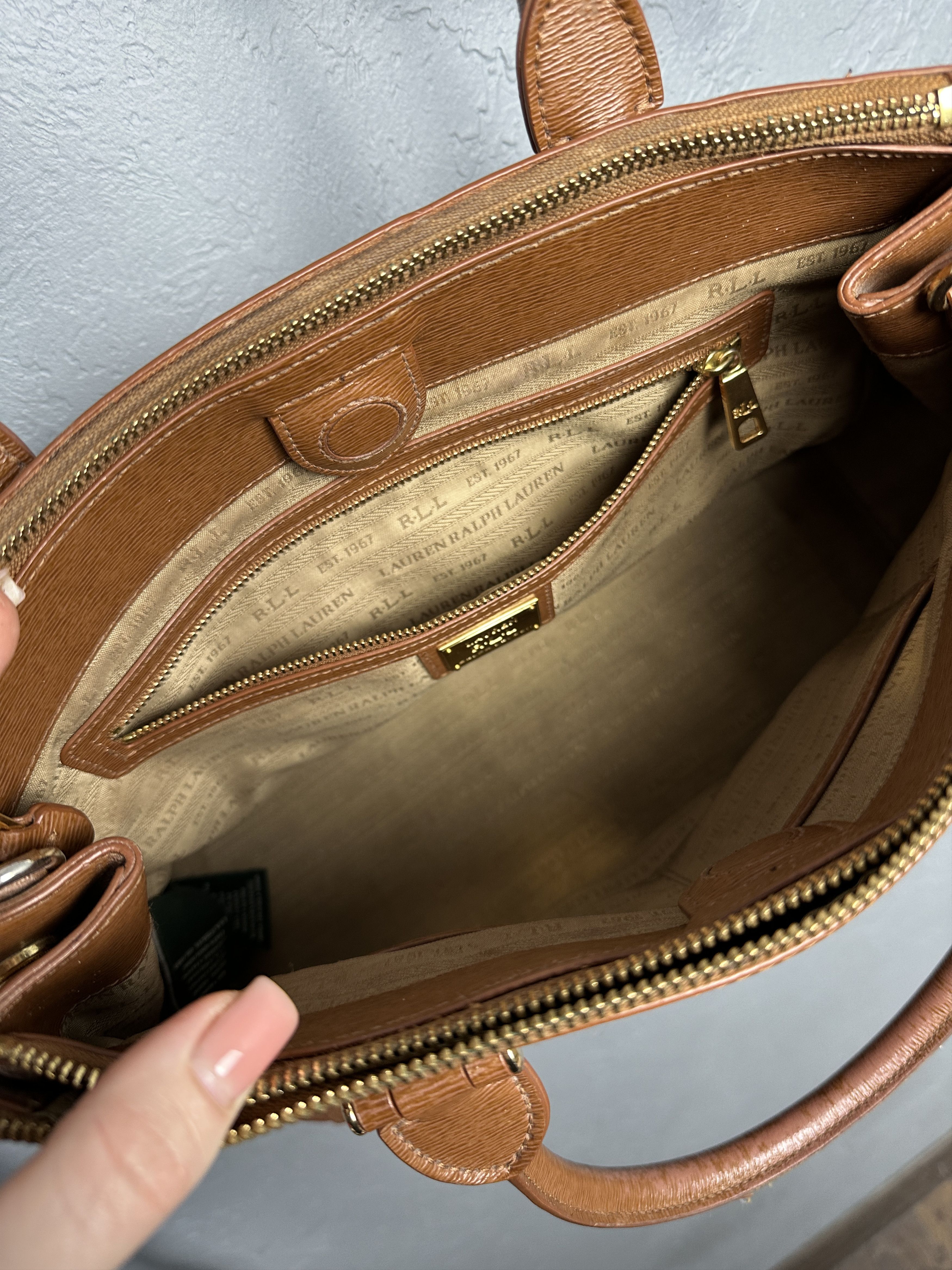 Lauren Ralph Lauren Polo Ralph Lauren Cow Leather Bag Handbag Size ONE SIZE - 5 Thumbnail