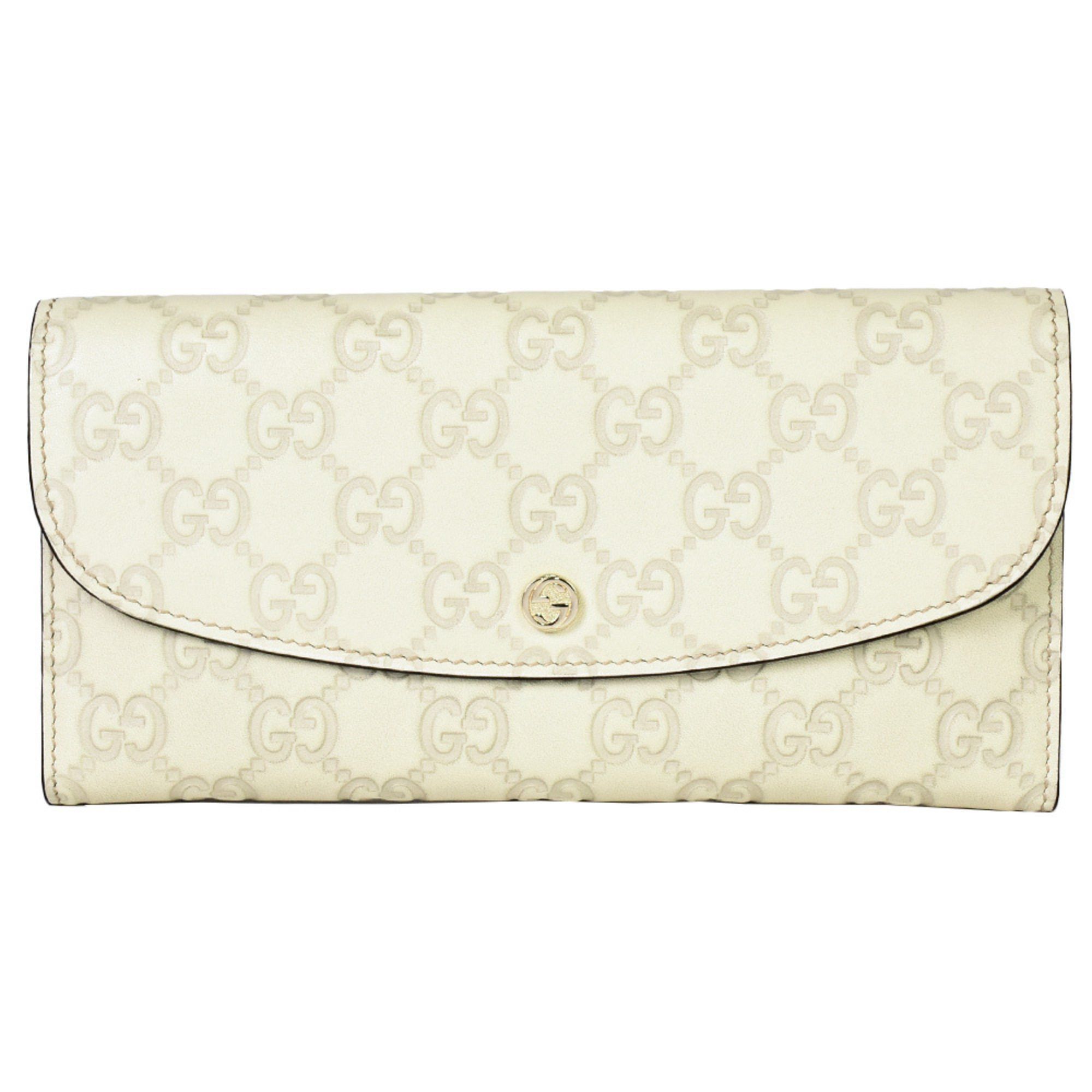 image of Gucci Guccissima Long Wallet 256926 Ivory, Women's