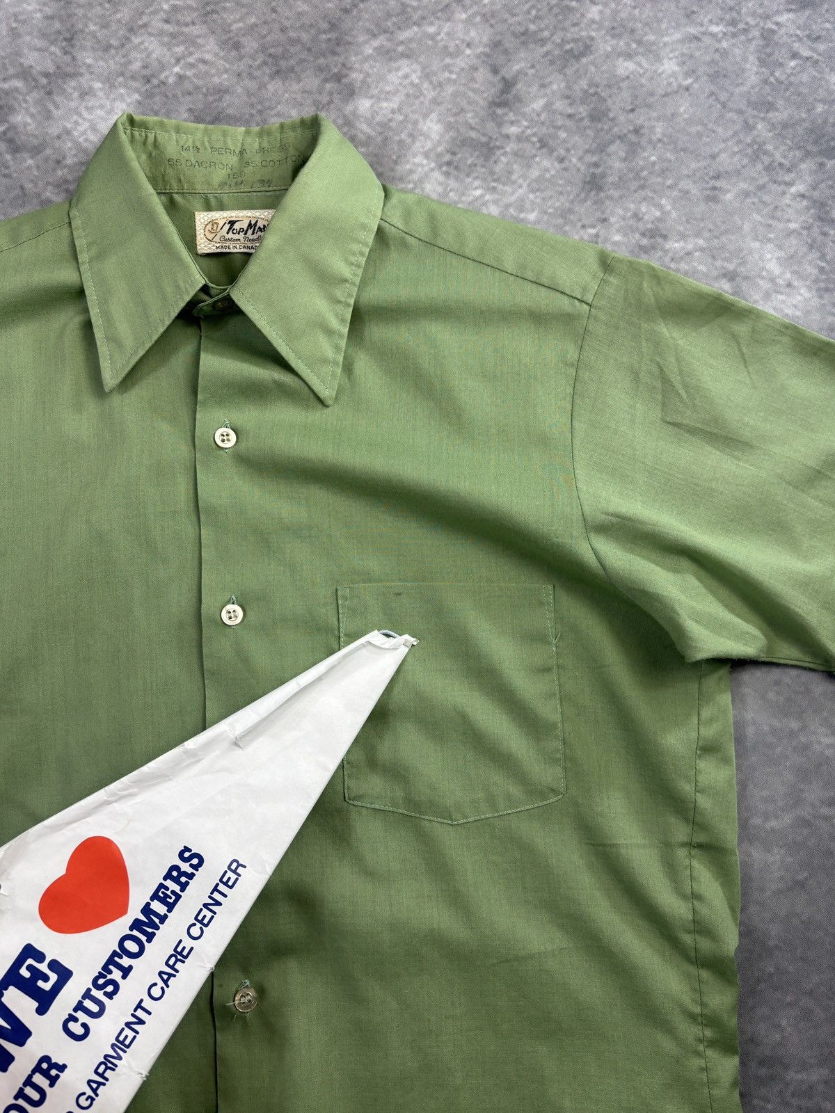 Vintage 1960s Vintage Shortsleeve Shirt PermaPress Work Camp Bowling Size US S / EU 44-46 / 1 - 5 Thumbnail