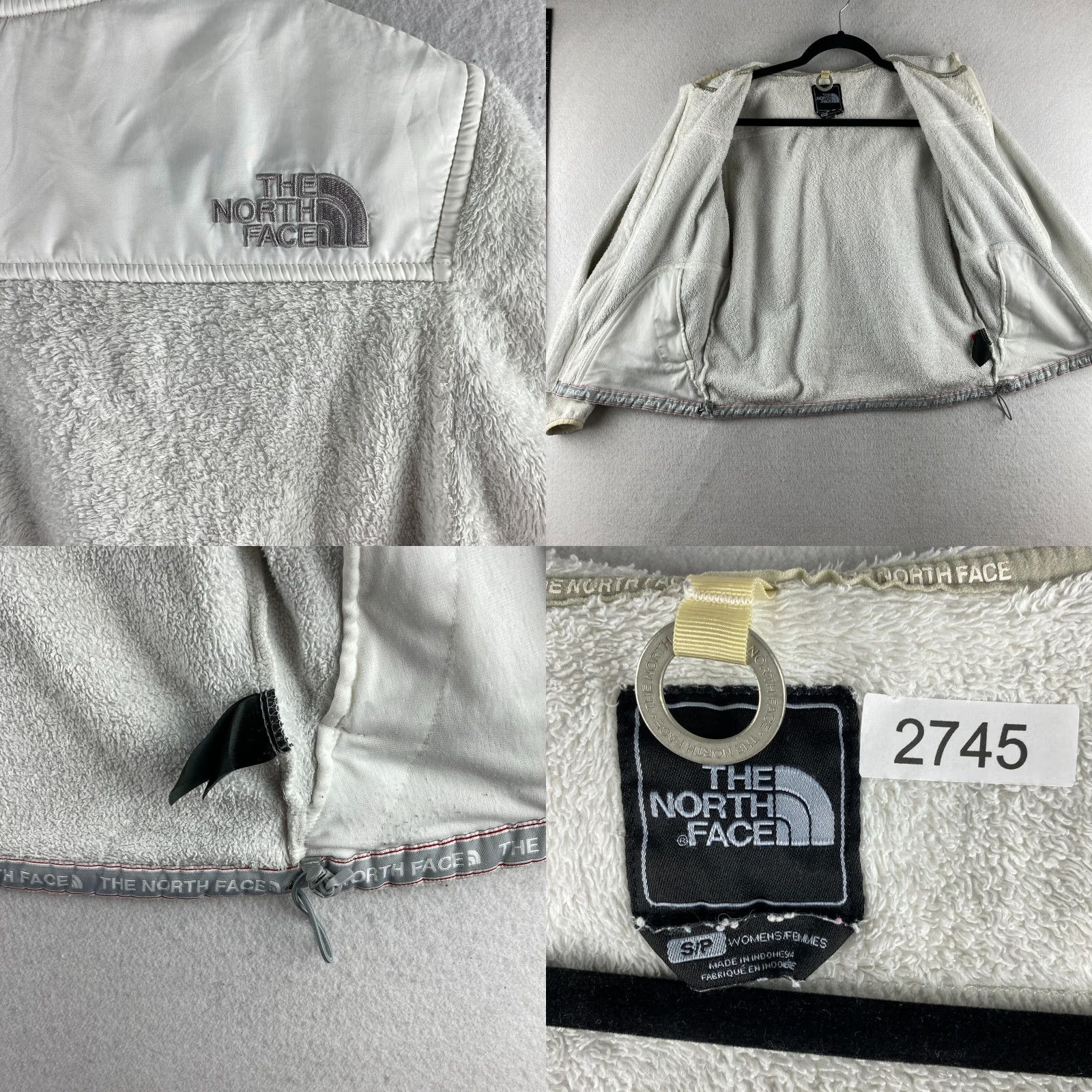 The North Face The North Face Full Zip Hoodie Womens Small S White Oso Adjustable Waist Pockets Size S / US 4 / IT 40 - 11 Thumbnail