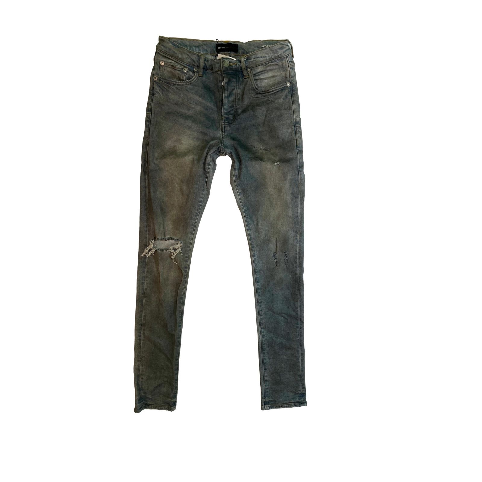 Purple Brand Purple Brand Vintage Wax Light Wash Jeans Size US 29 - 1 Thumbnail