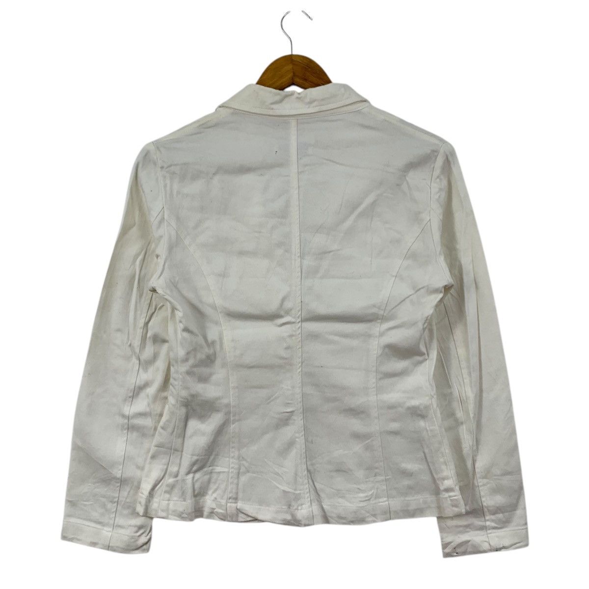 Zara ZARA White Plain Blazer Coat Jacket Size M / US 6-8 / IT 42-44 - 2 Thumbnail