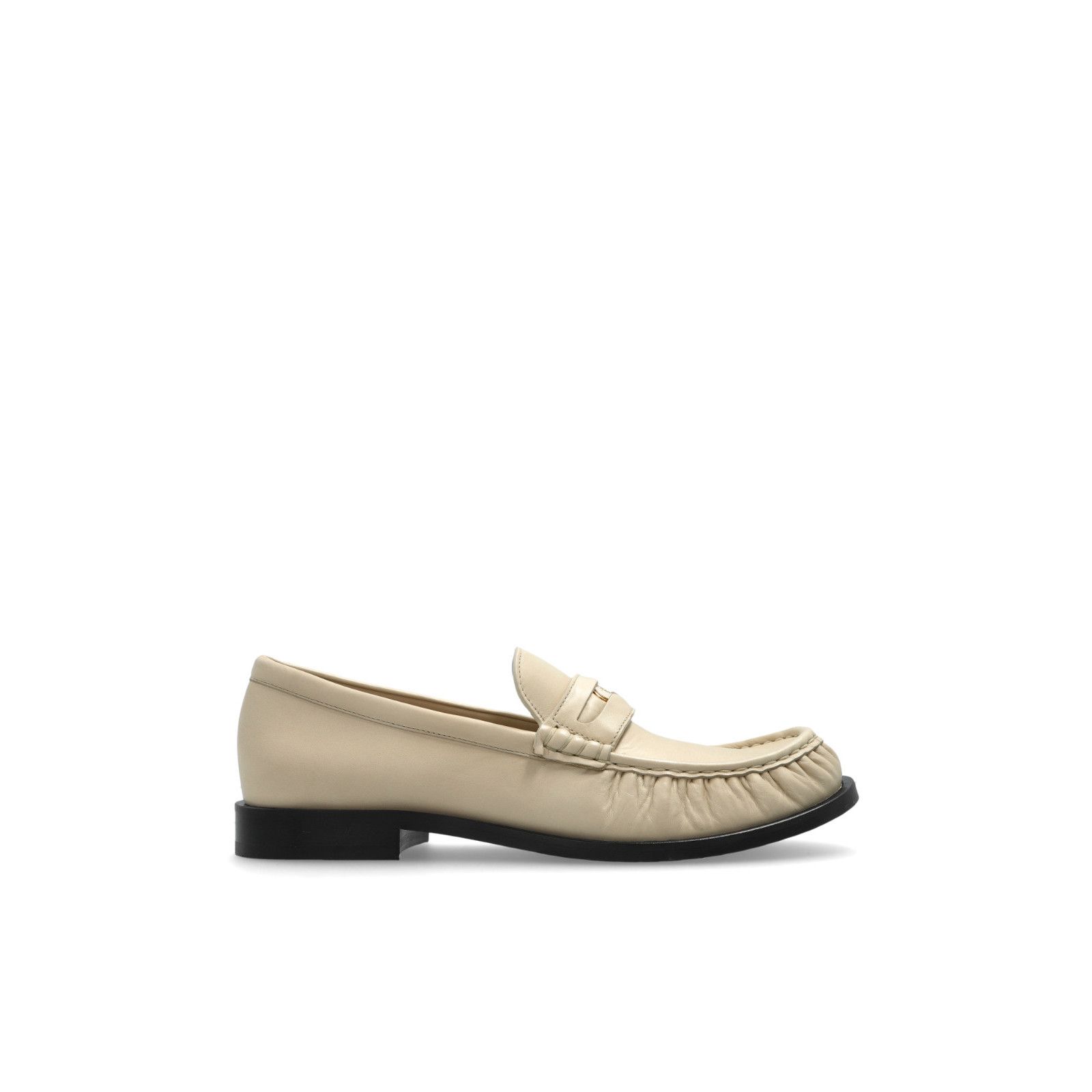 BURBERRY Cream Beige Leather Loafers New & Authentic (Women'