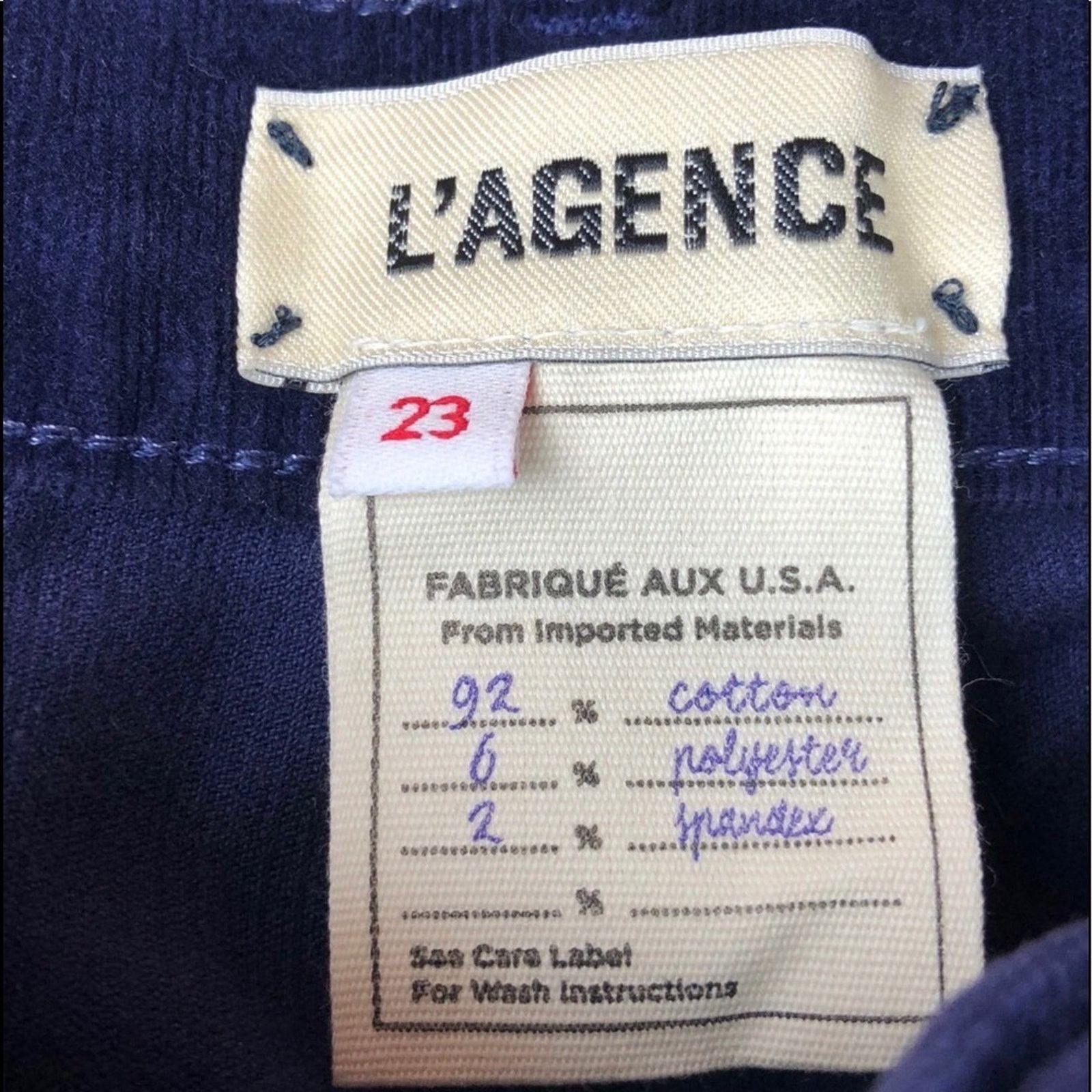 L'AGENCE New with tag L’AGENCE Sada Corduroy Crop Skinny Pants Size 23" - 14 Thumbnail