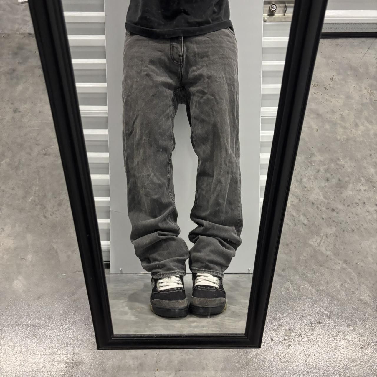 Japanese Brand × Vintage Crazy Vintage Y2K/2000s Grunge Faded Black Denim Jeans! Size US 33 - 1 Thumbnail