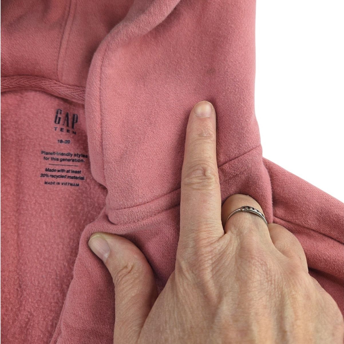 Gap Gap Teen | Rose/Pink Full Zip Hoodie Sweatshirt | Size 18/20 Size XXL / US 16-18 / IT 52-54 - 3 Thumbnail