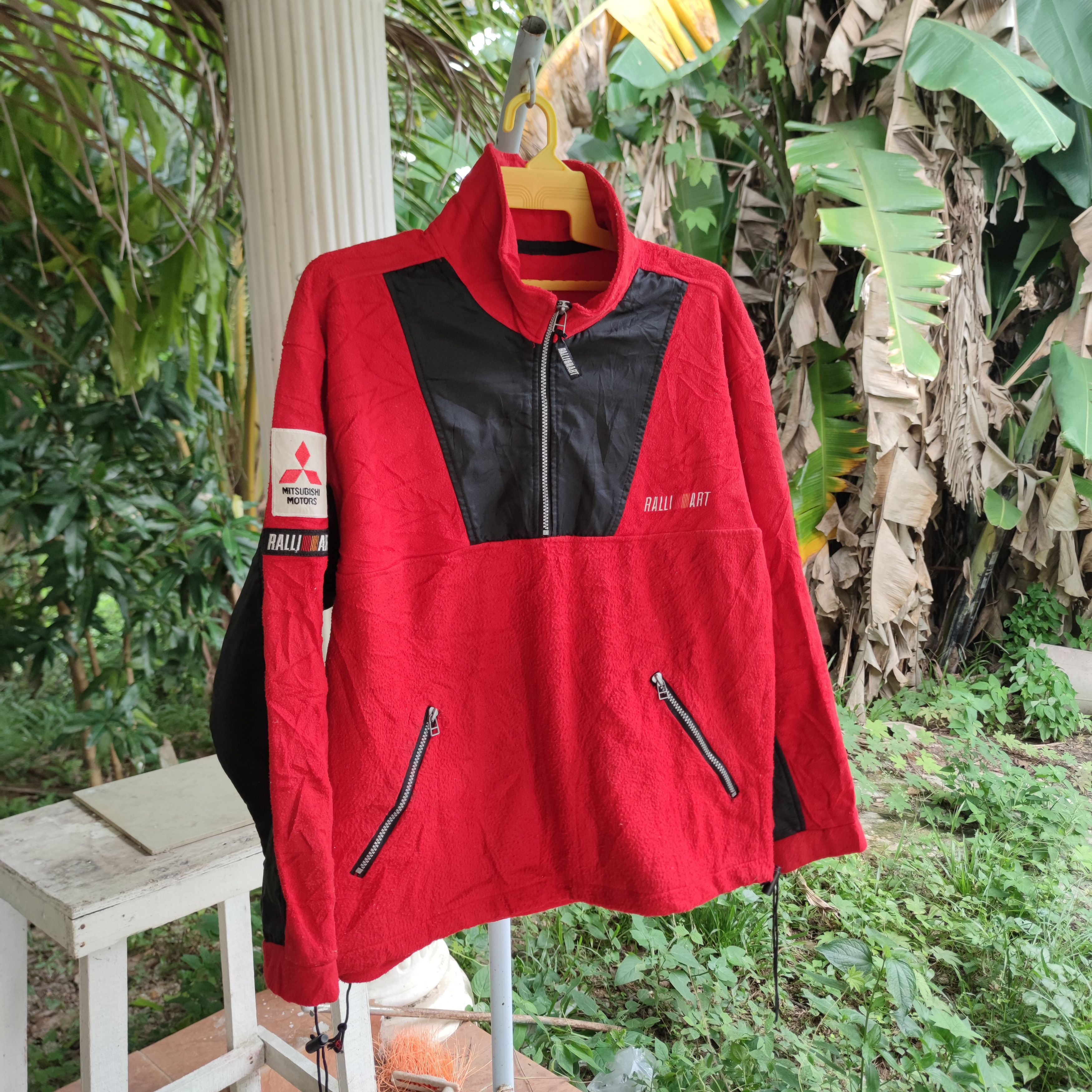 Vintage RALLIART MITSUBISHI MOTORS HALF ZIPPER FLEECE JUMPER Size US L / EU 52-54 / 3 - 9 Thumbnail
