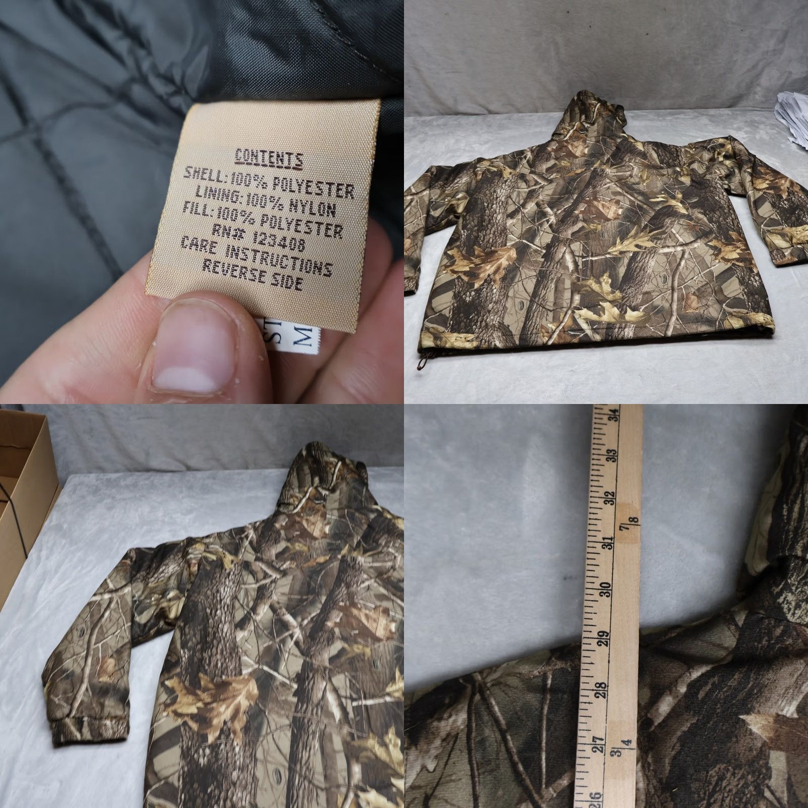 Realtree Swingster Workwear Jacket Mens XXL Realtree Camo Hooded Quilt Lined Hunting Size US XXL / EU 58 / 5 - 8 Thumbnail