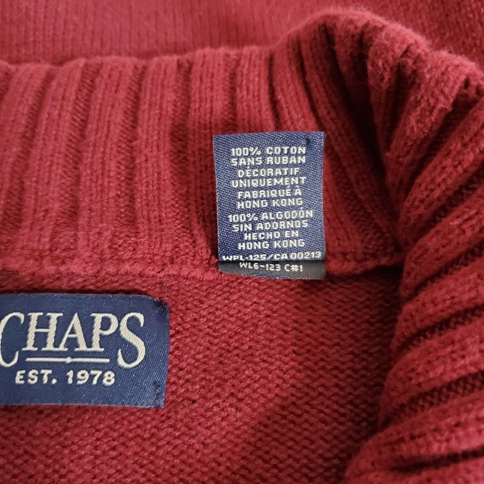 Chaps Chaps Button-Mock Heavyweight Knit Sweater L Size US L / EU 52-54 / 3 - 7 Thumbnail