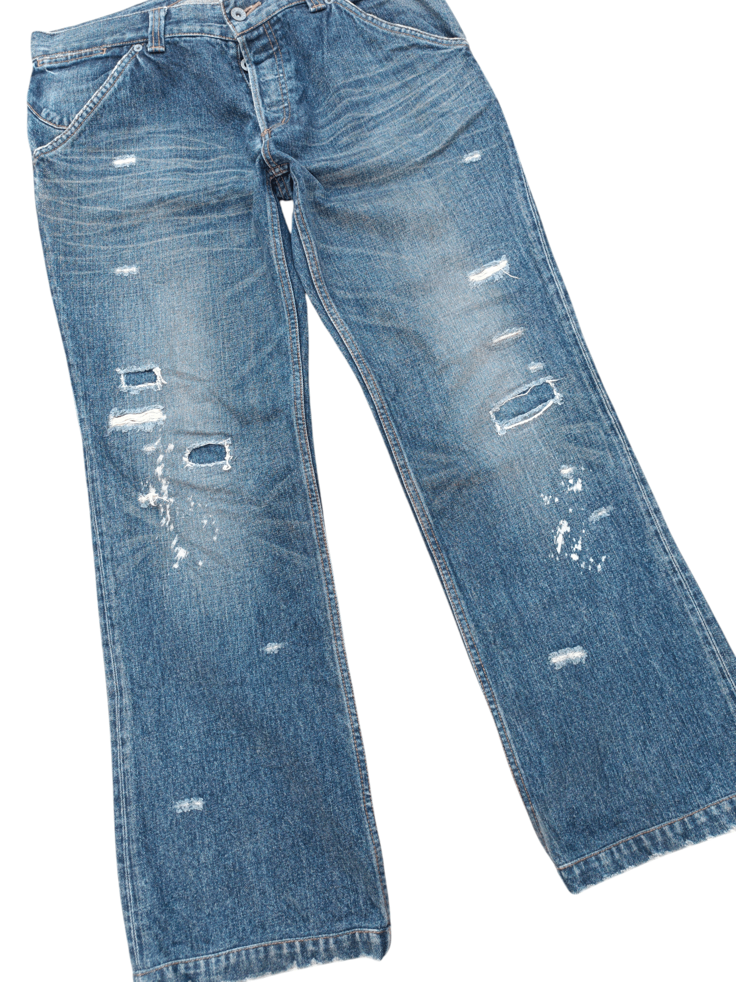 JOSEPH HOMME × Japanese Brand × Vintage CRAZY FADE JOSEPH HOMME BUCKLE BACK DENIM Size US 34 / EU 50 - 1 Thumbnail