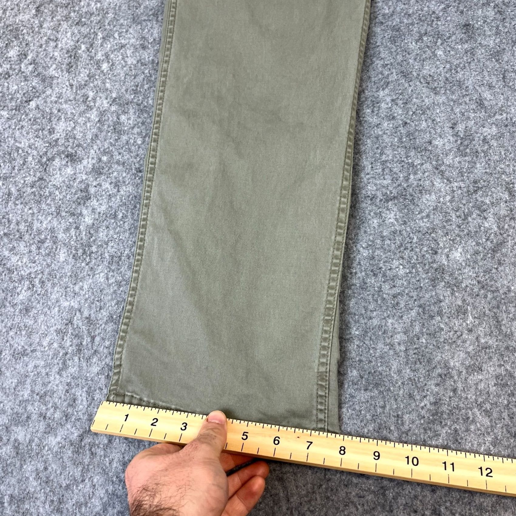 Wrangler Wrangler Jeans Tapered Mens 32 Regular Denim Khaki Green 5-Pocket Stretch Comfort Size US 32 / EU 48 - 3 Thumbnail