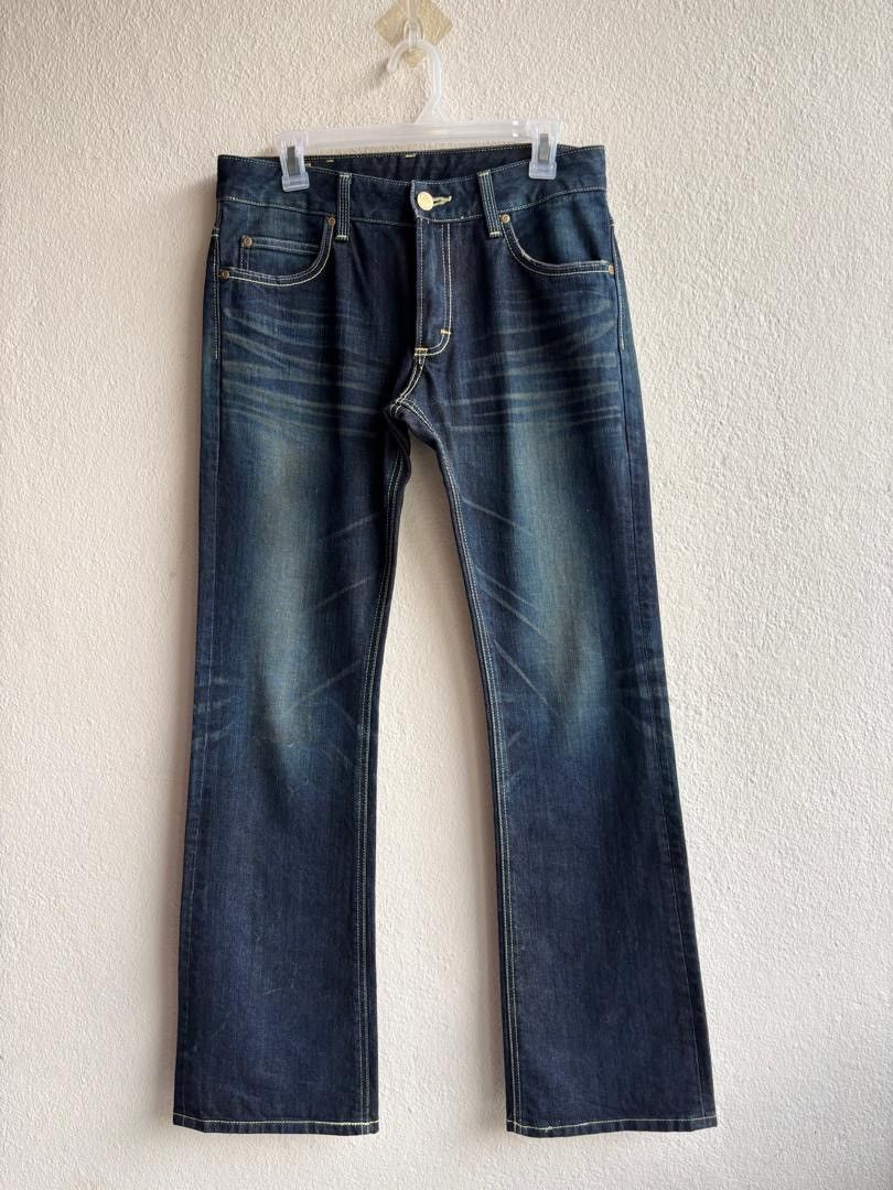 Lee Vintage Y2K Lee Riders Gold Label Mud Wash Denim Flare Jeans Size US 30 / EU 46 - 2 Thumbnail