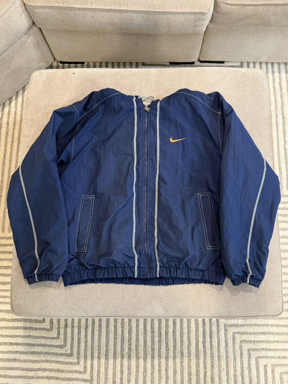 Crazy Vintage Blue Nike Insulated Windbreaker