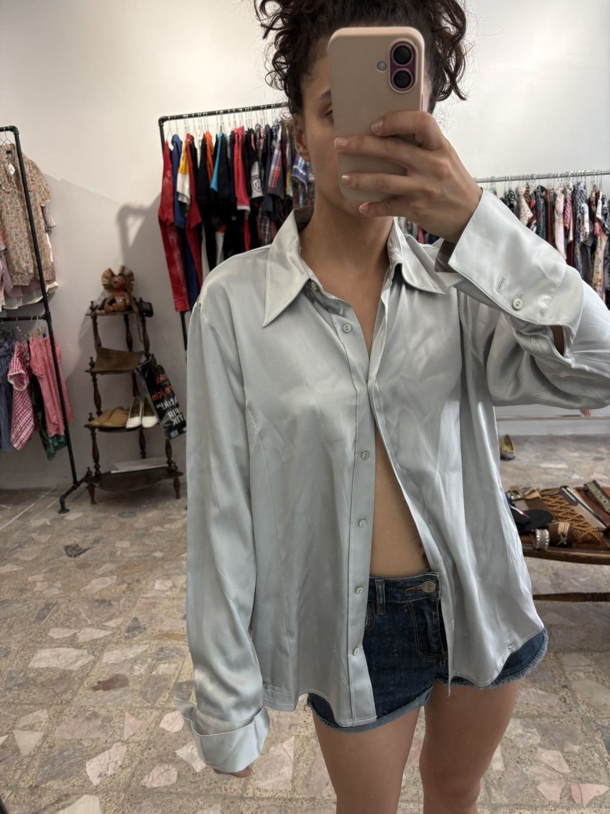Vintage Silk and cashmere shirt Size M / US 6-8 / IT 42-44 - 3 Thumbnail
