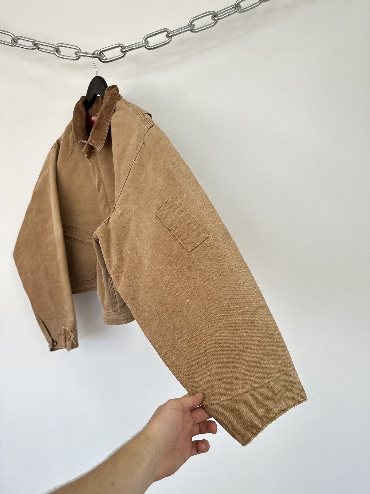 Carhartt Vintage 90s Carhartt USA Distressed Cropped Detroit Jacket Size US S / EU 44-46 / 1 - 9 Thumbnail