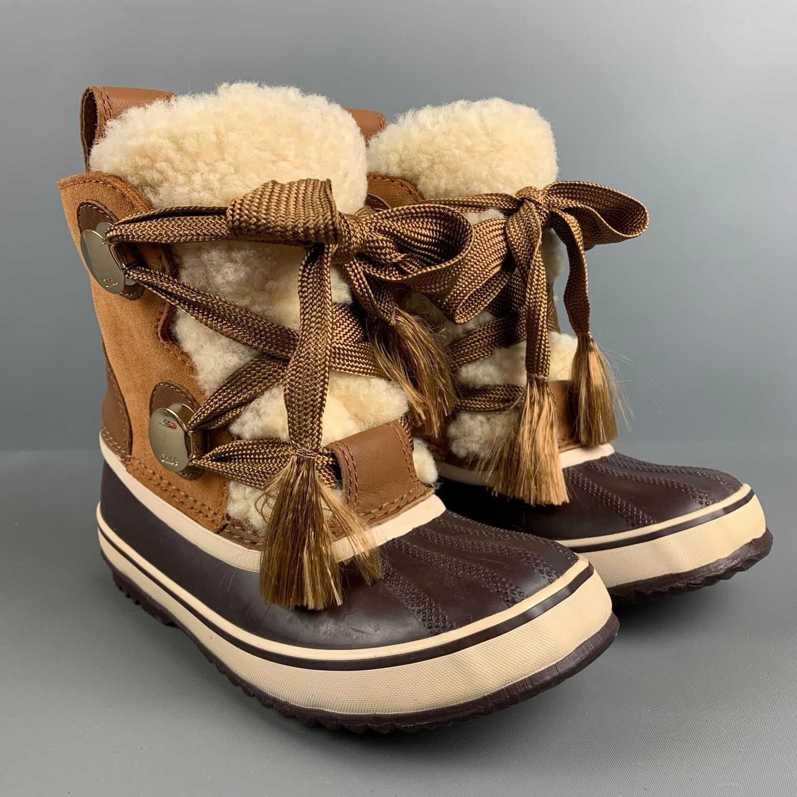 Chloe CHLOE Size 6.5 Beige Brown Suede Mixed Materials Boots Size US 6.5 / IT 36.5 - 1 Thumbnail