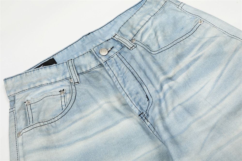 Jean Men's American-style distressed casual denim jeans Size US 32 / EU 48 - 3 Thumbnail