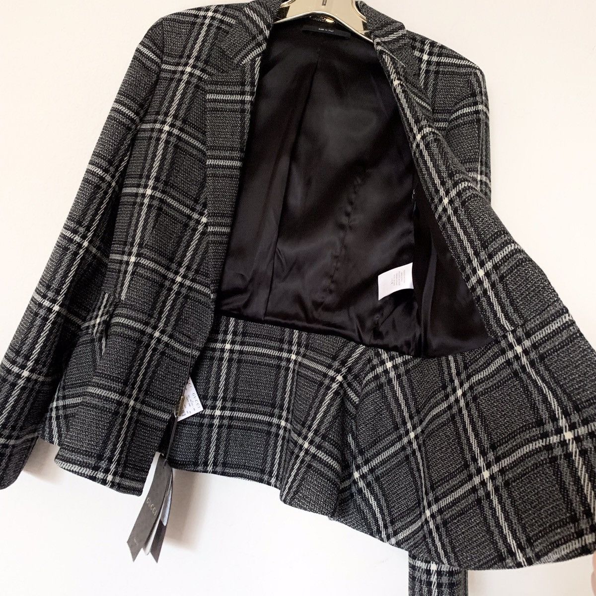 Gucci Gucci plaid wool blazer peplum Size S / US 4 / IT 40 - 7 Thumbnail