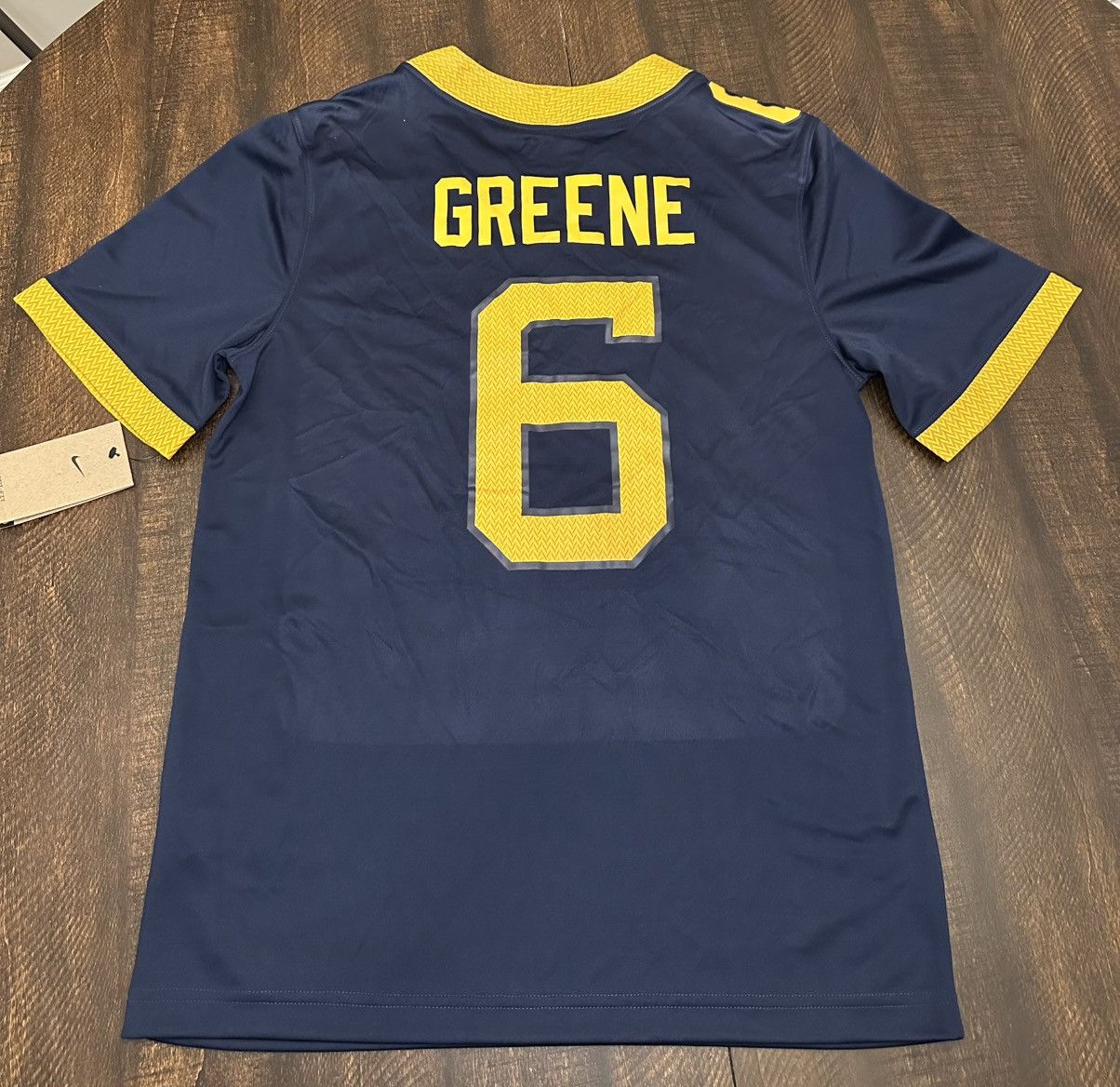 Nike NWT West Virginia Mountaineers Jersey Nike Garrett Greene-SM Size US S / EU 44-46 / 1 - 1 Thumbnail